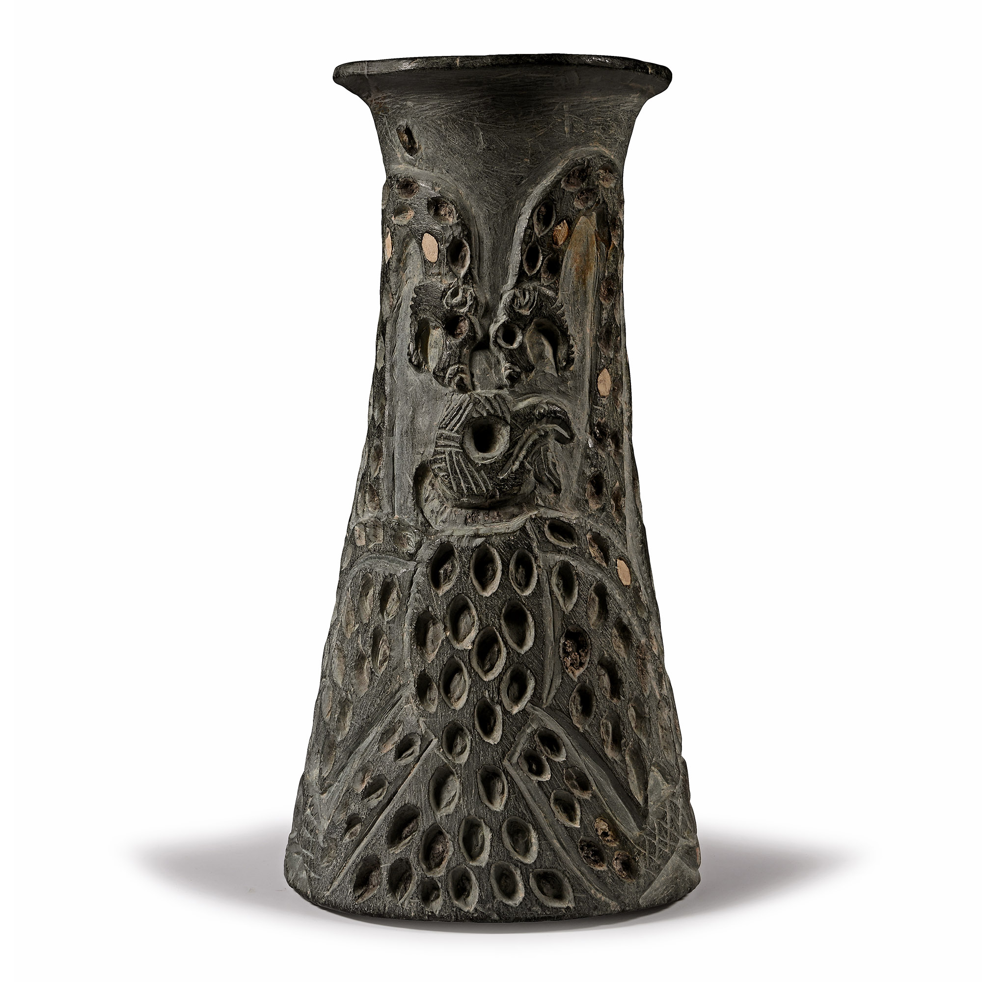 Bactrian Chlorite Vessel with Opposing Serpents