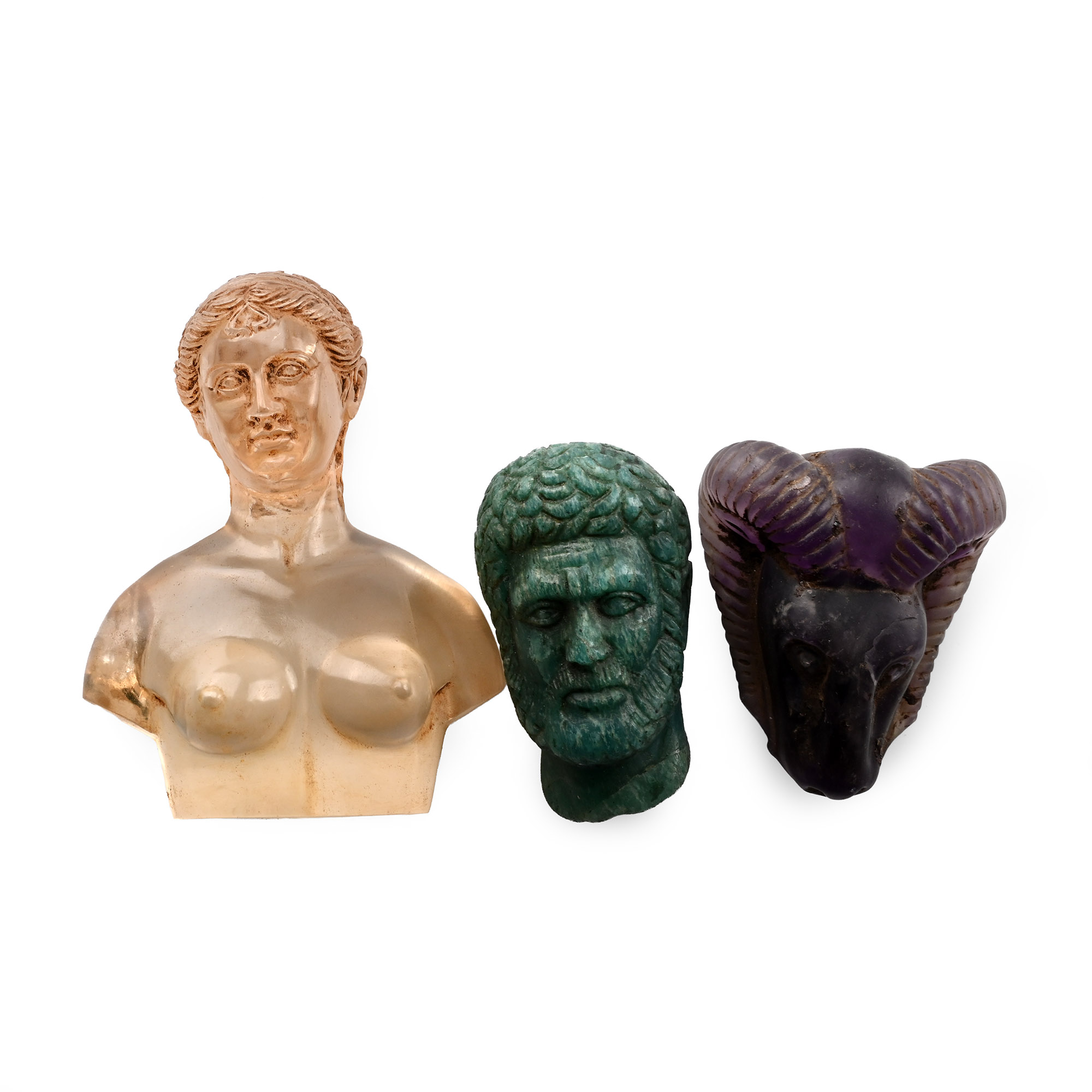 Group of Roman Style Stone Heads