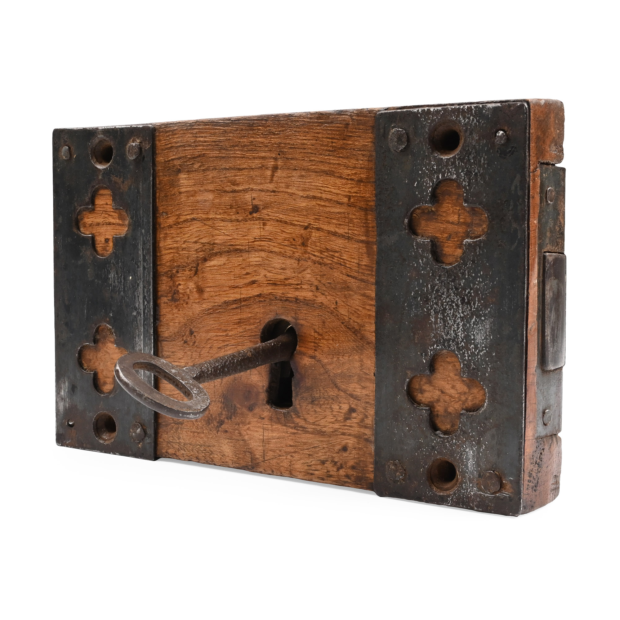 Georgian Iron Lock and Key Display