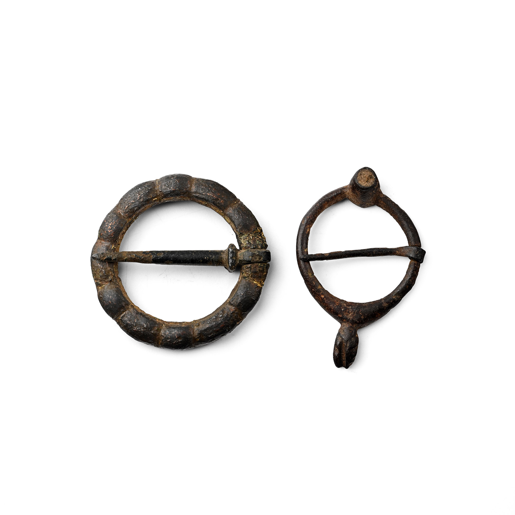 Medieval Bronze Ring Brooch Group