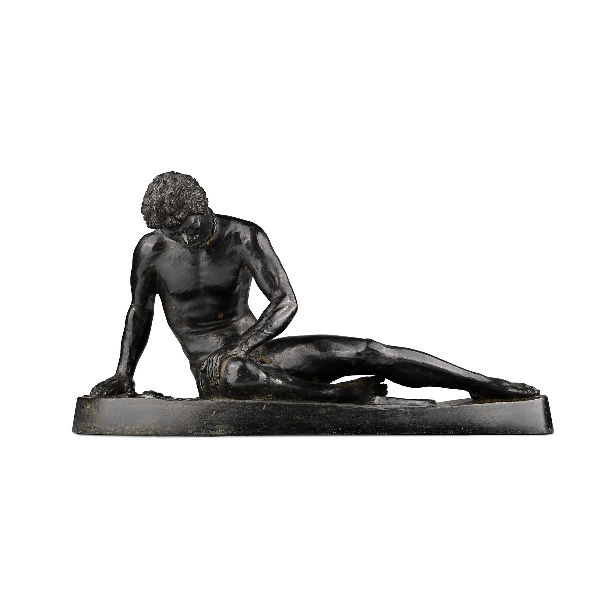Bronze Grand Tour Statue of 'The Dying Gaul' from the Capitoline Museum