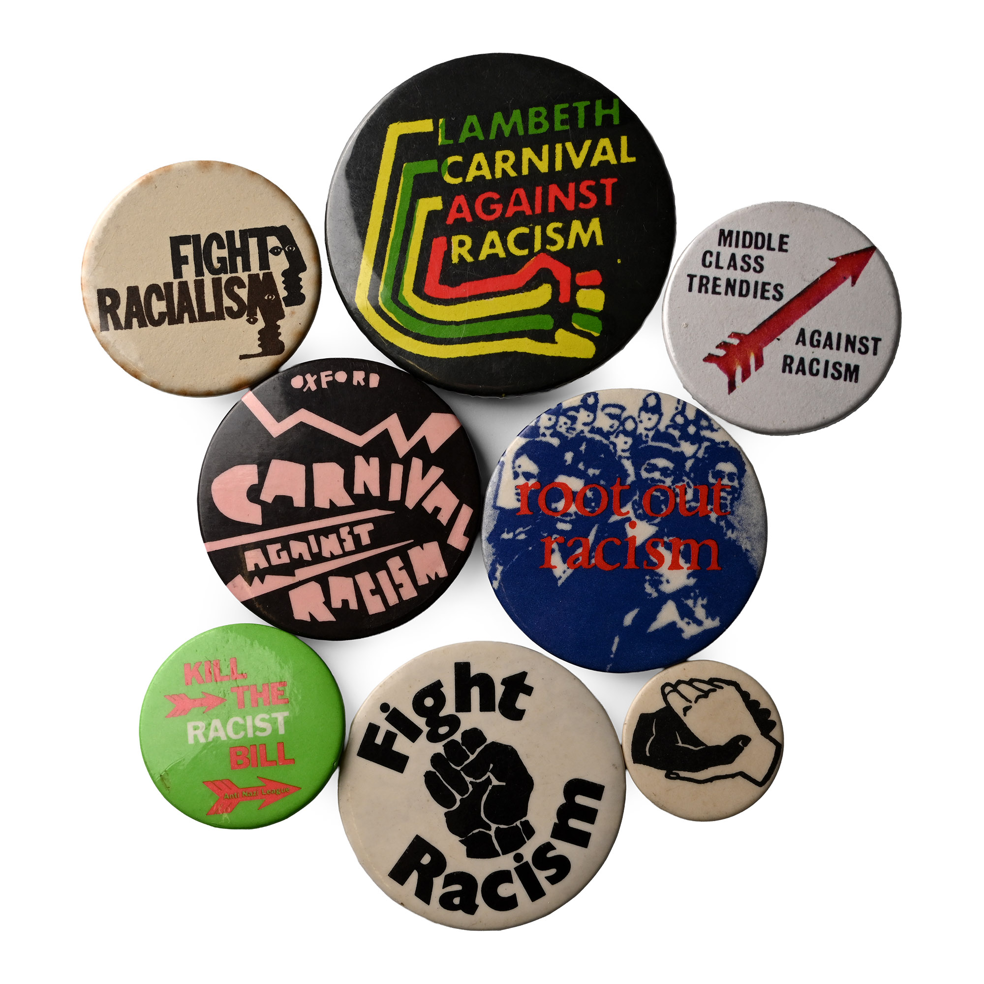 Anti-Racism Related Vintage Pin Badge Collection