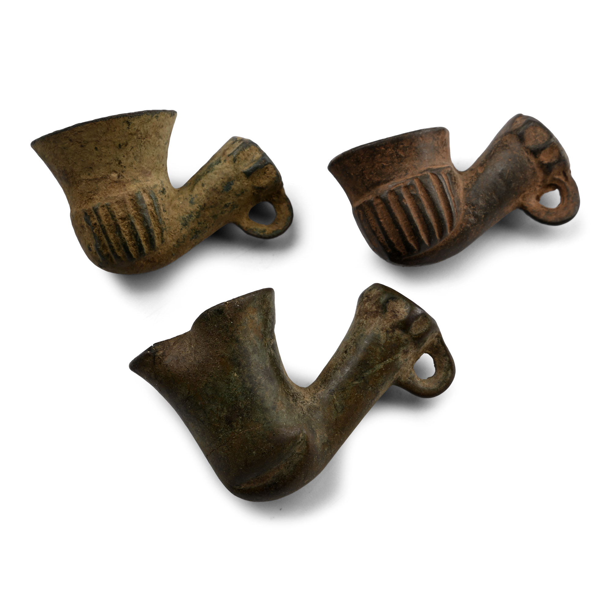 Ottoman Bronze Pipe Bowl Group