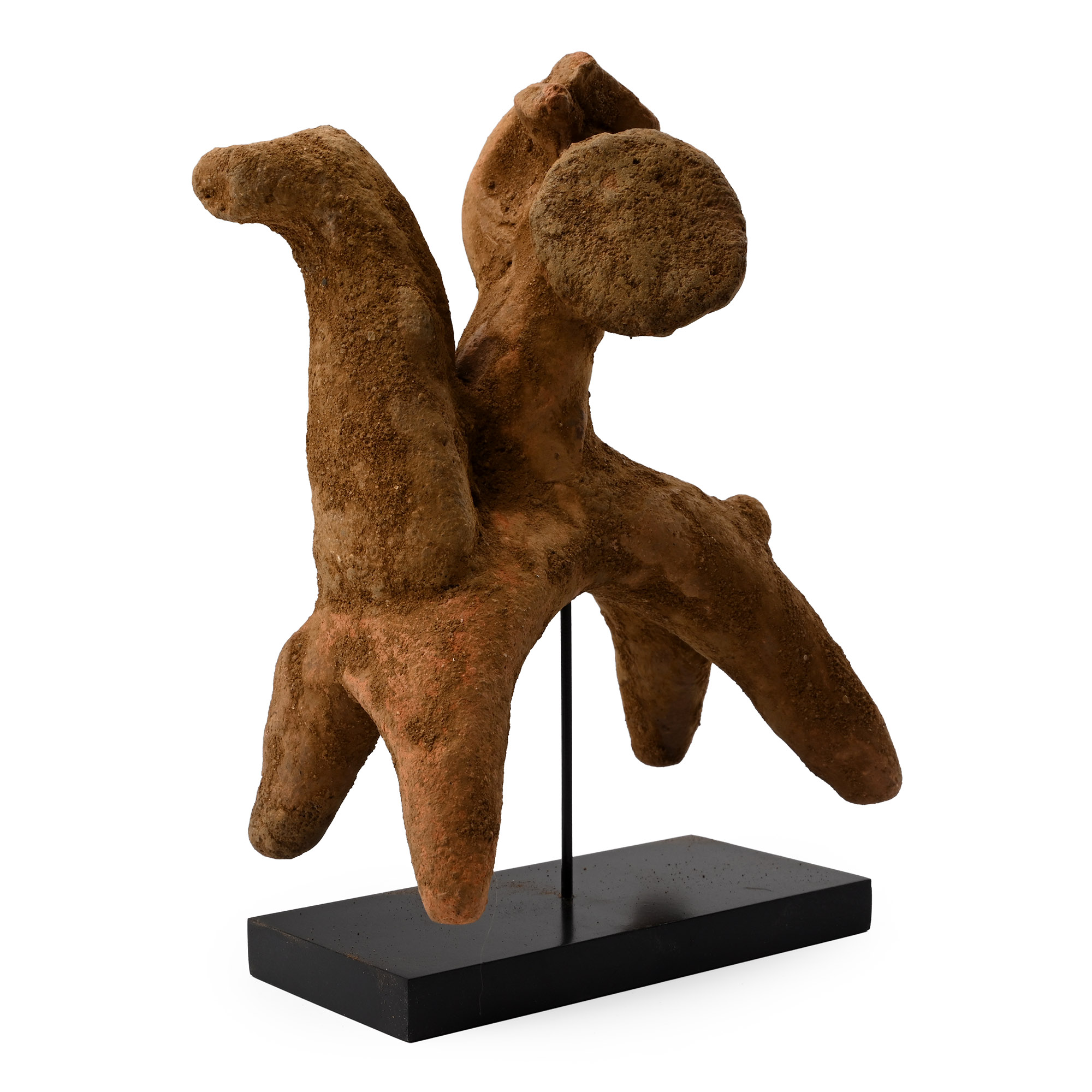 Archaic Greek Mounted Terracotta Warrior