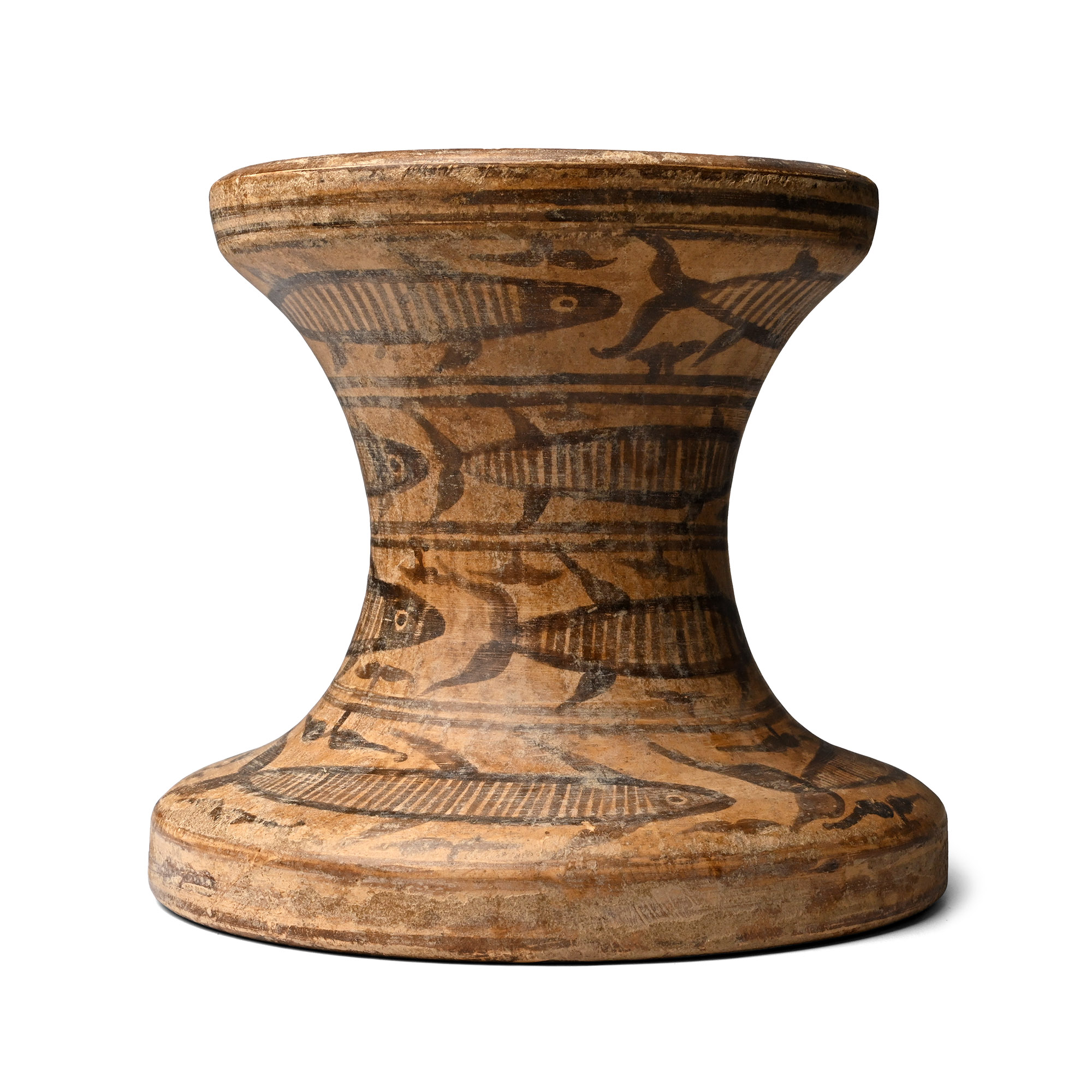 Indus Valley Mehrgarh Terracotta Vessel Stand with Fish