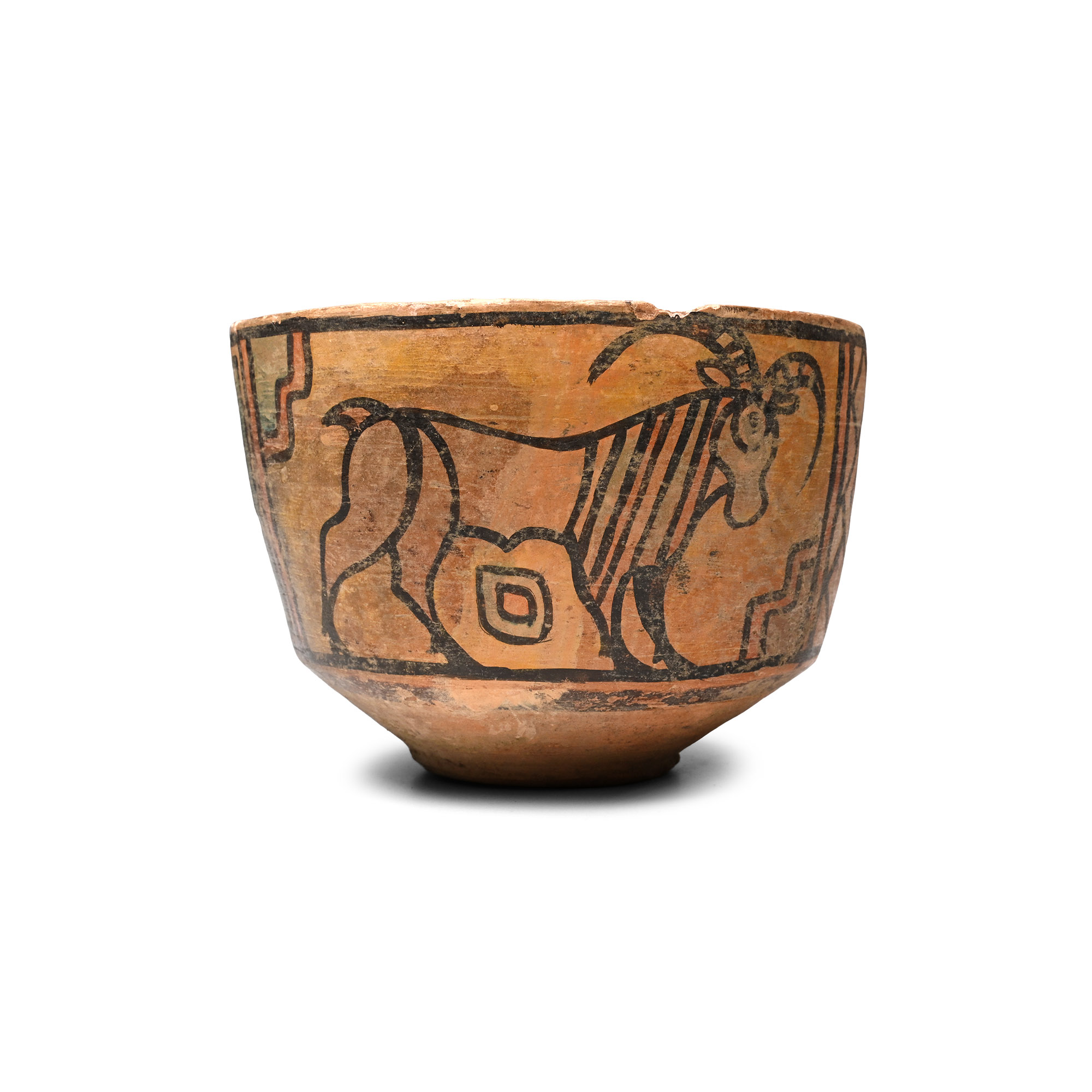 Indus Valley Mehrgarh Terracotta Bowl with Ibex and Lion