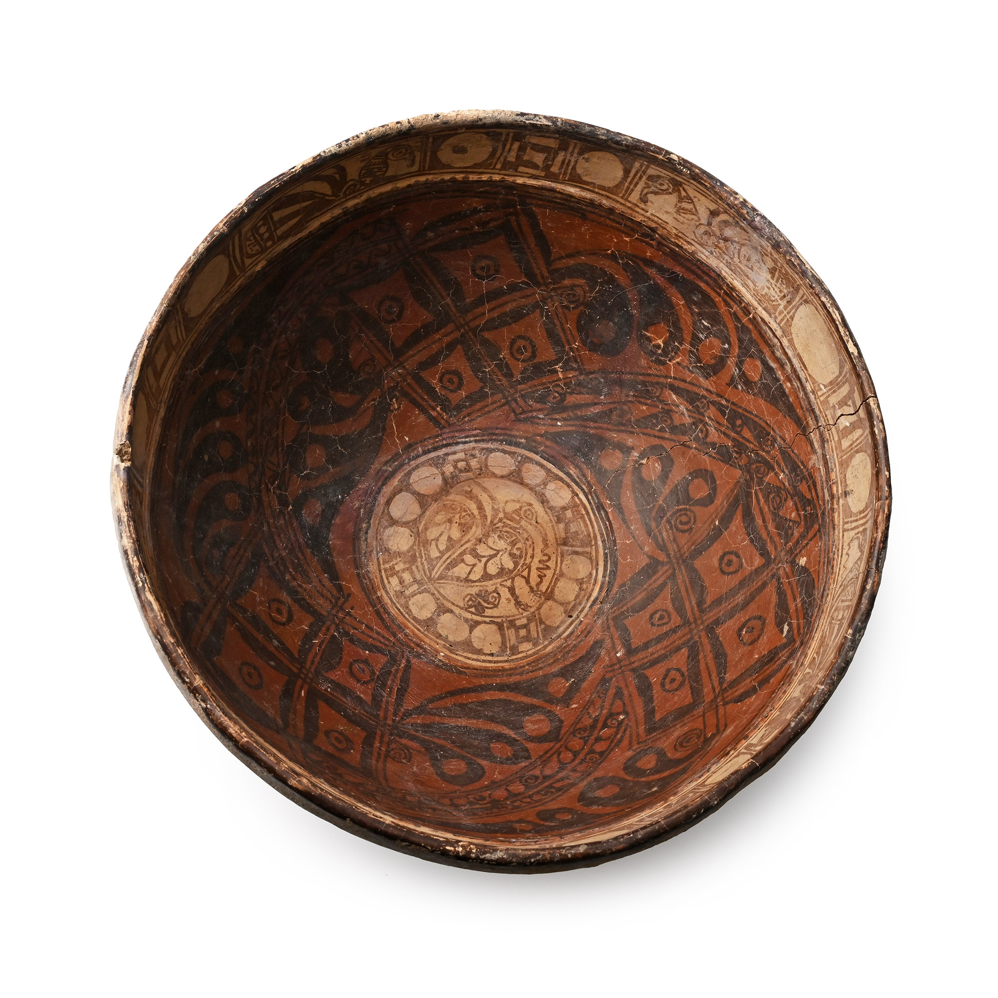 Large Indus Valley Decorated Terracotta Bowl