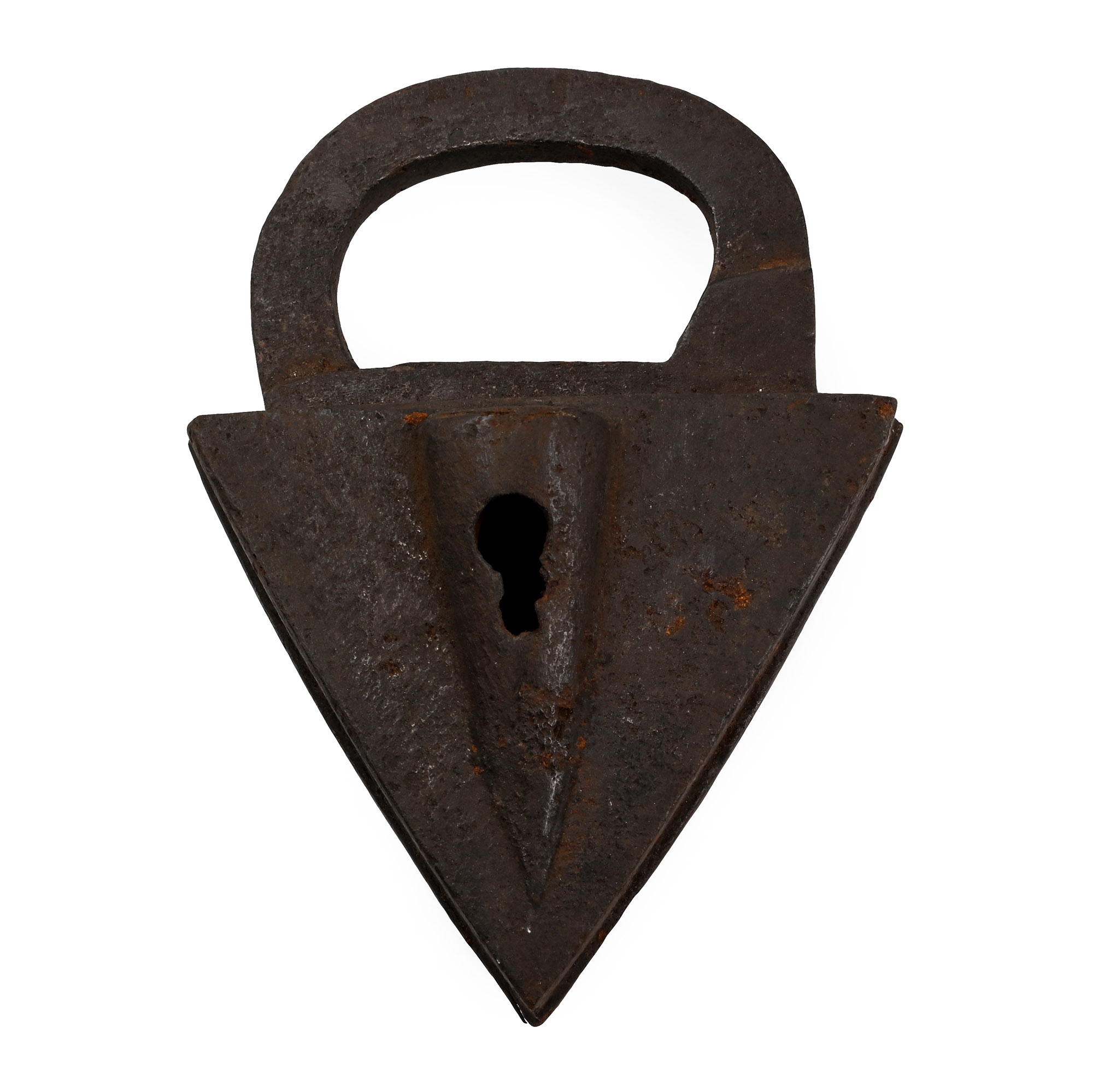 Post Medieval 'Thames' Iron Triangular Padlock
