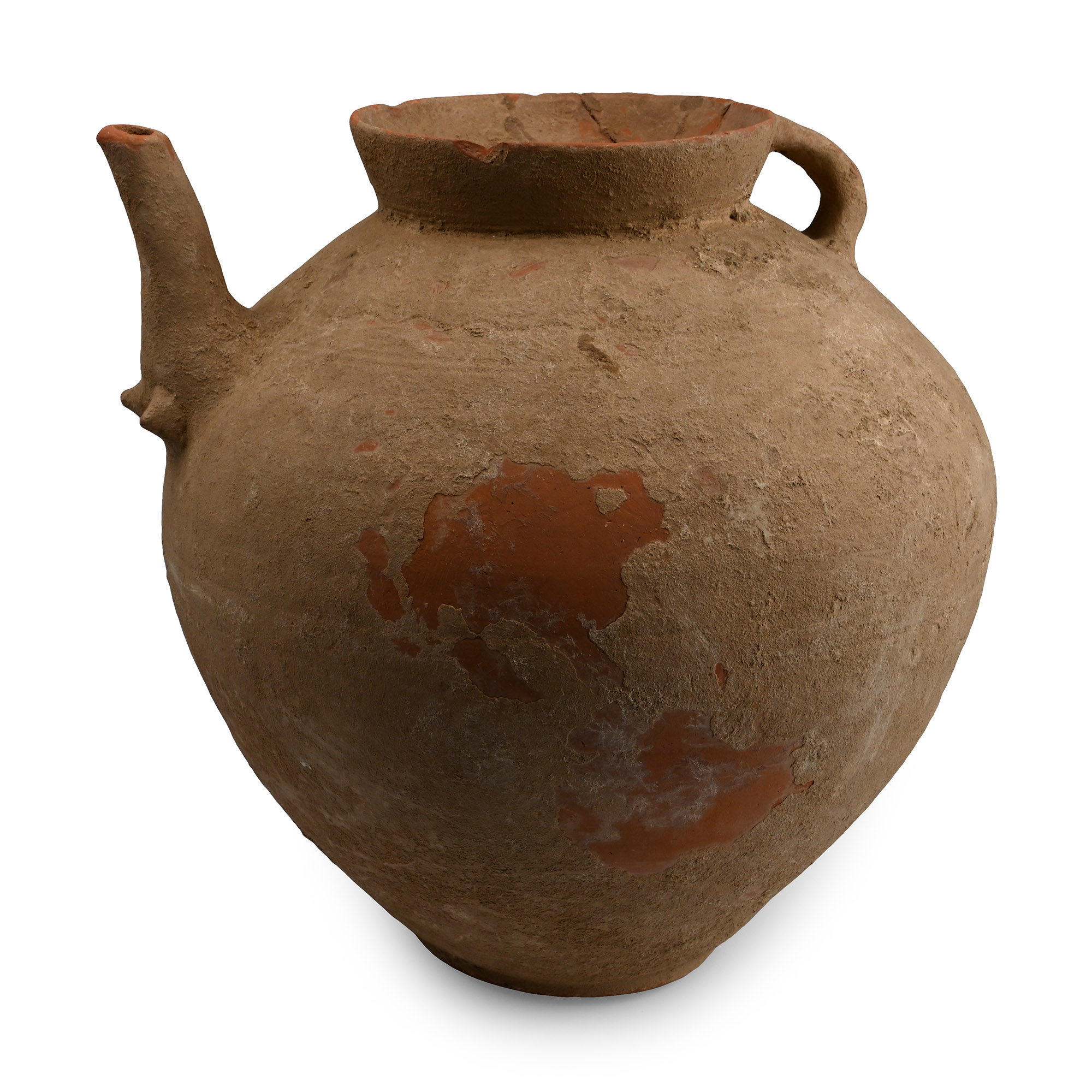 Large Indus Valley Mehrgarh Terracotta Vessel with Zoomporphic Spout