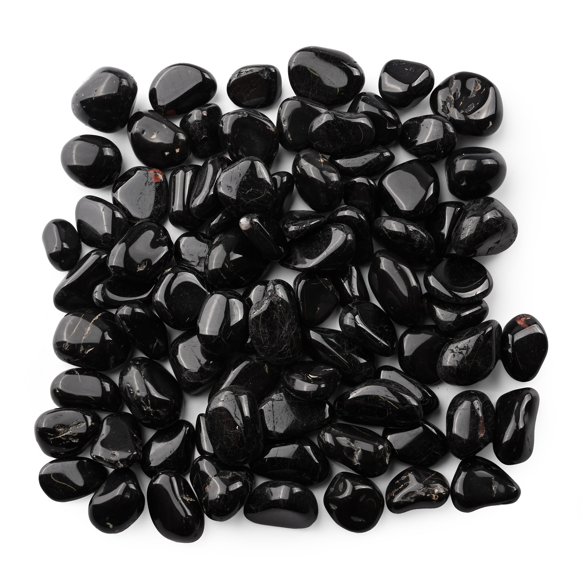 Polished Black Tourmaline Mineral Specimens