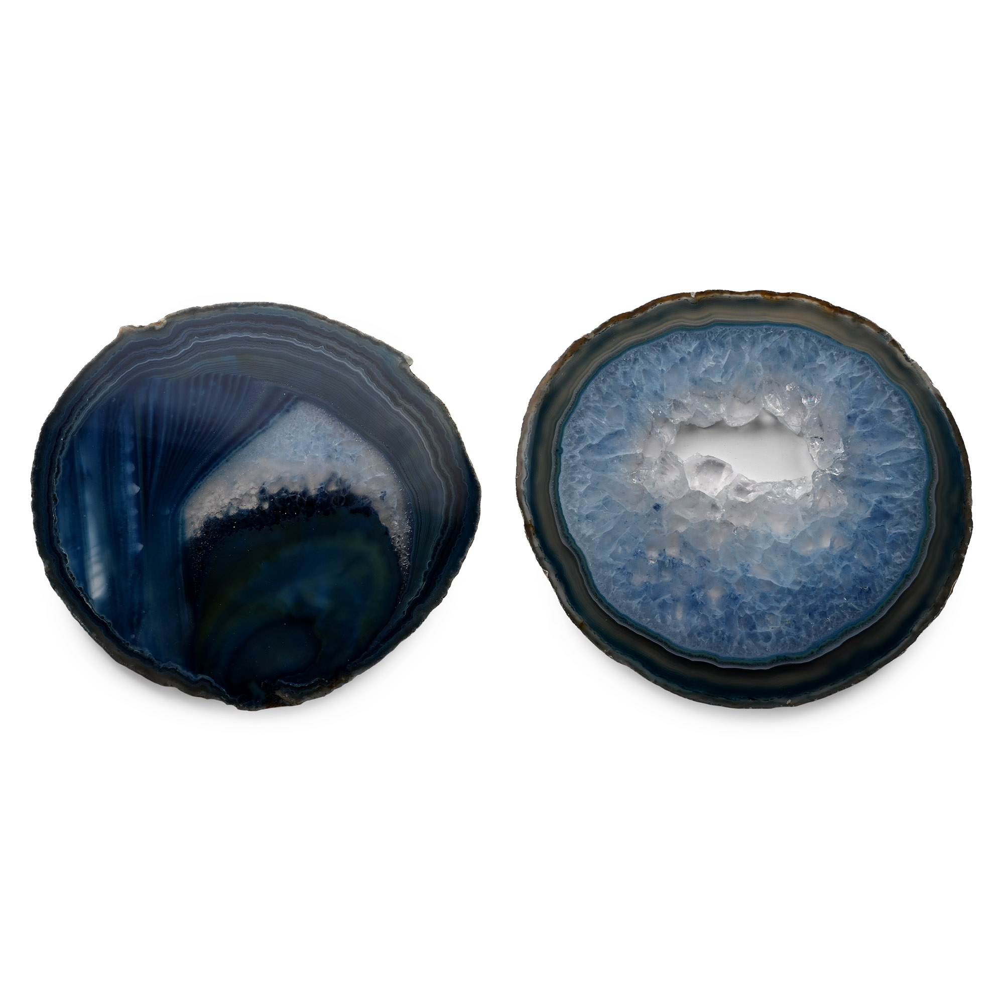 Cut and Polished Crystal Geode Slices