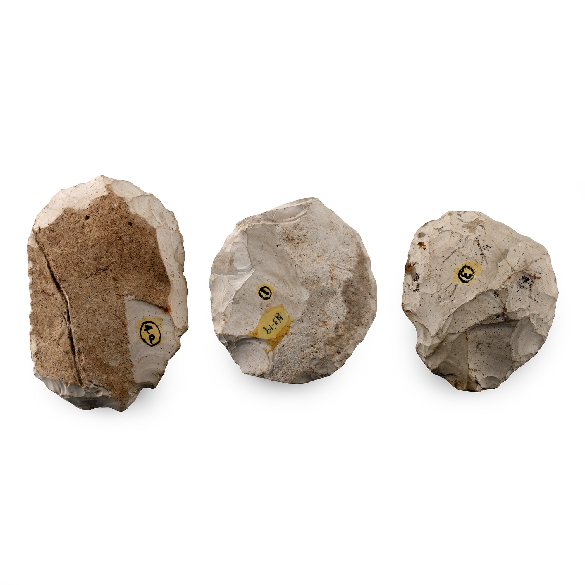 Stone Age Flint Scraper Group