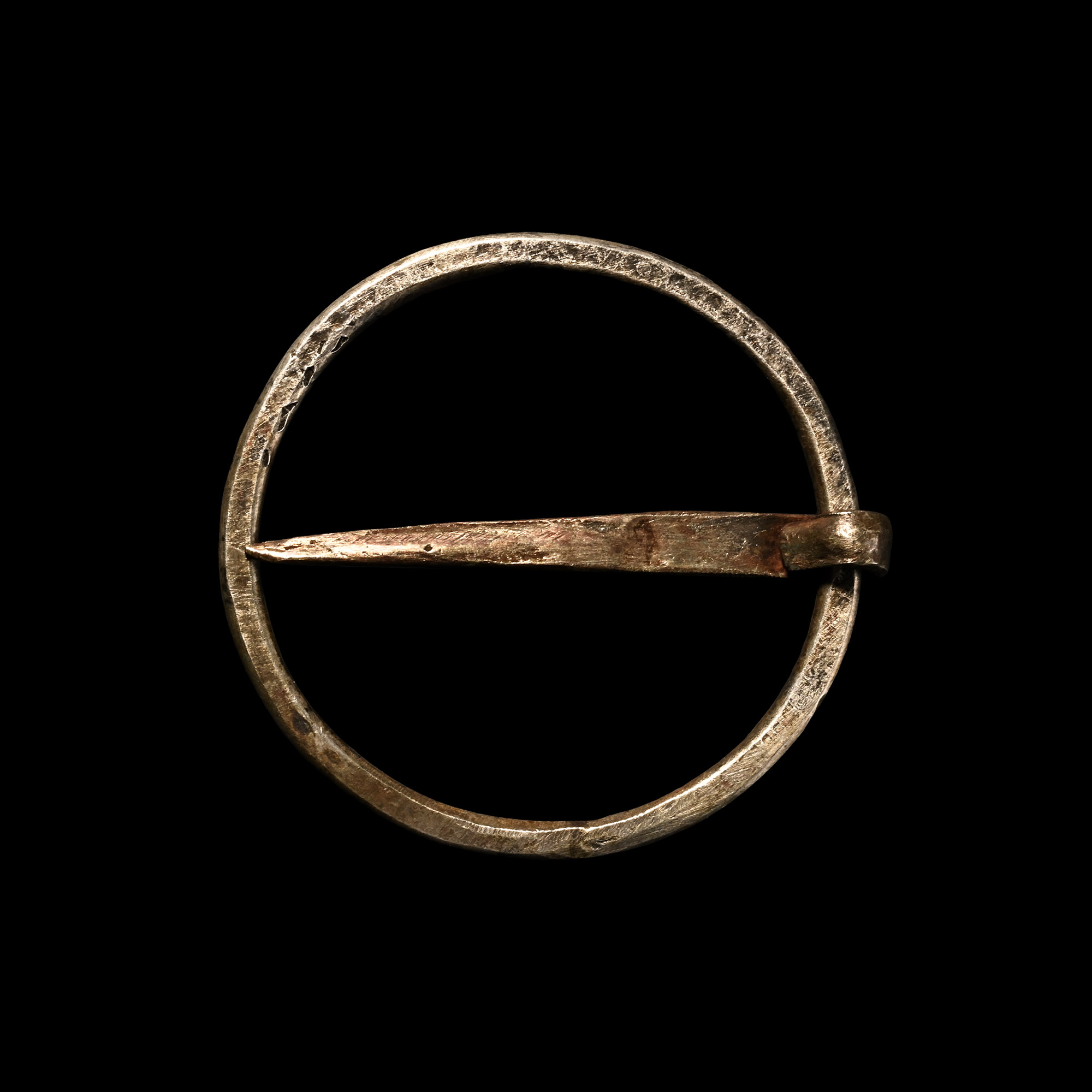 Medieval Silver Ring Brooch