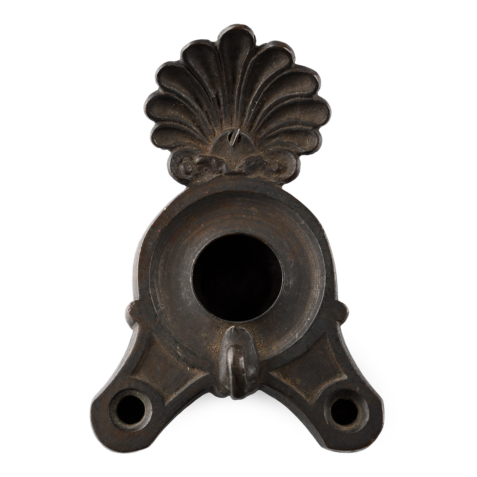 Grand Tour Roman Style Bronze Oil Lamp