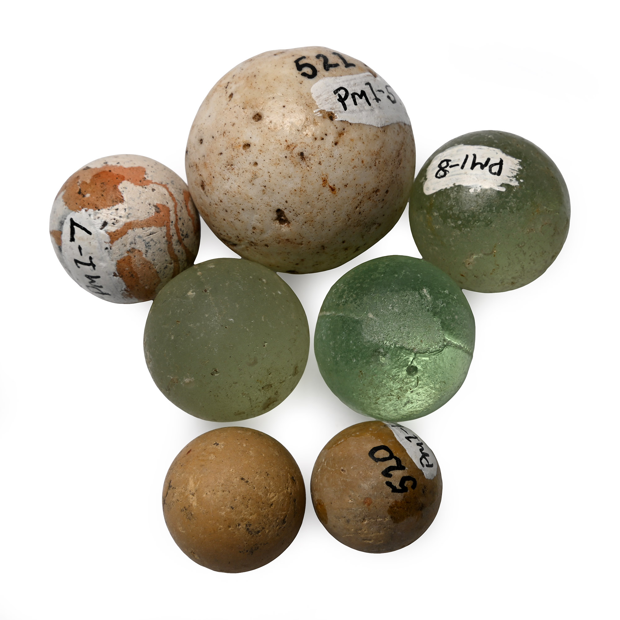 Post Medieval Child's Glass Marble Collection