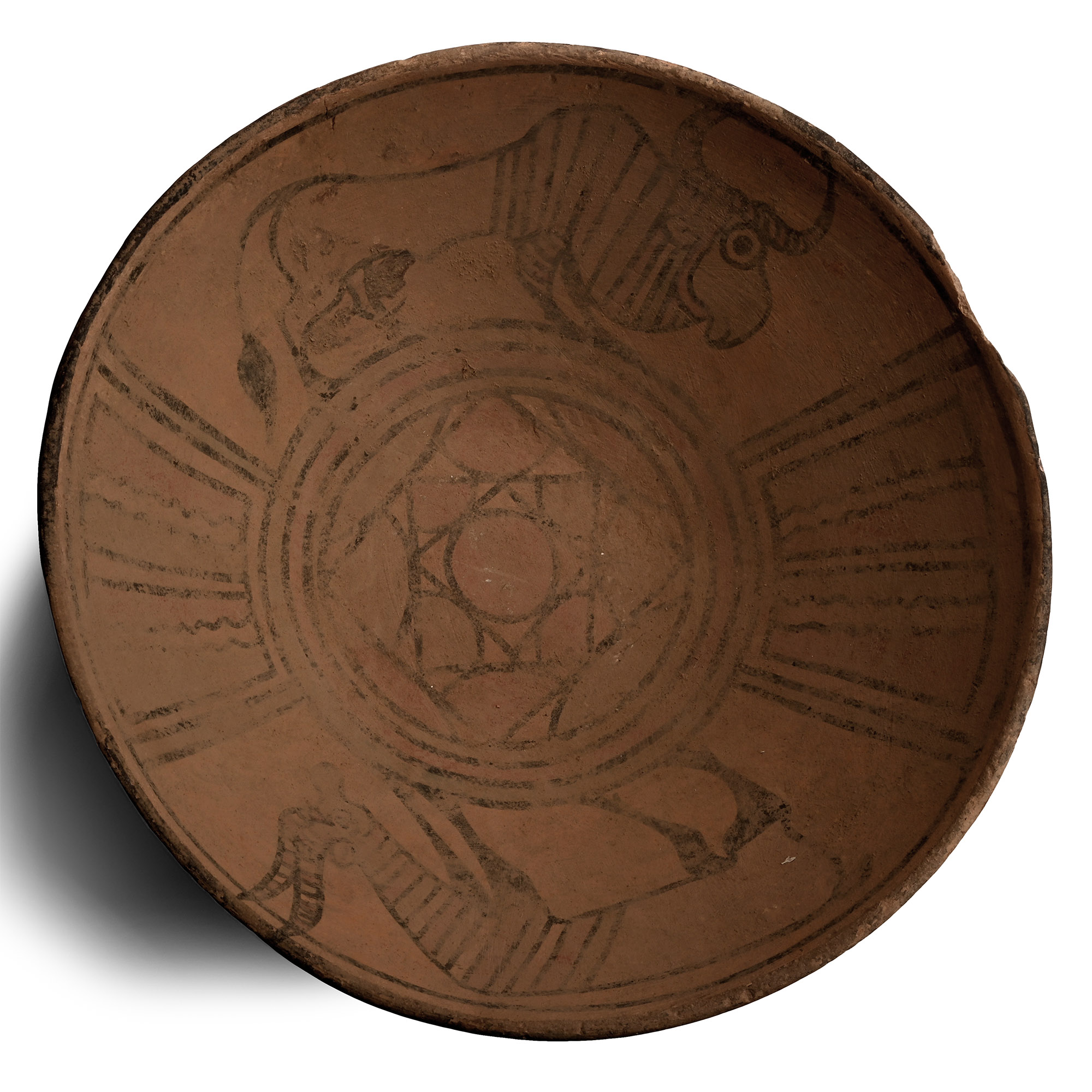 Large Indus Valley Mehrgarh Terracotta Bowl with Animals