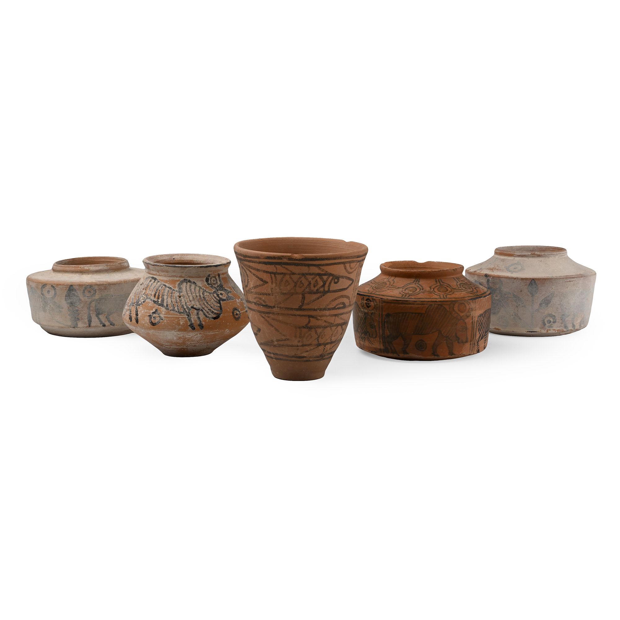 Indus Valley Style Terracotta Vessel Group
