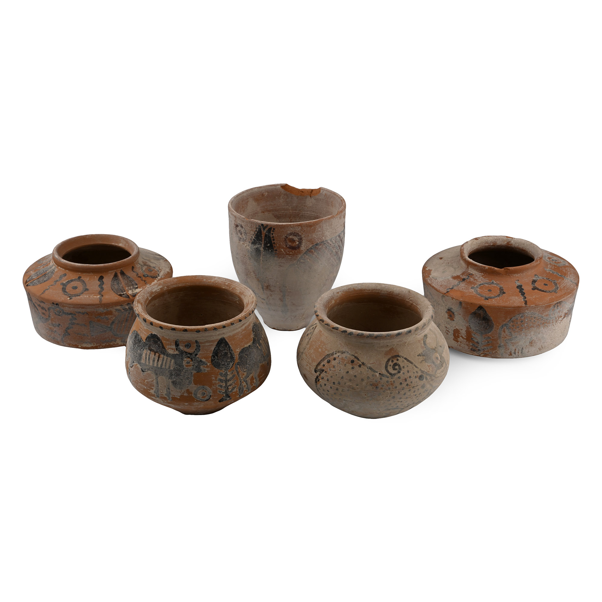 Indus Valley Style Terracotta Vessel Group
