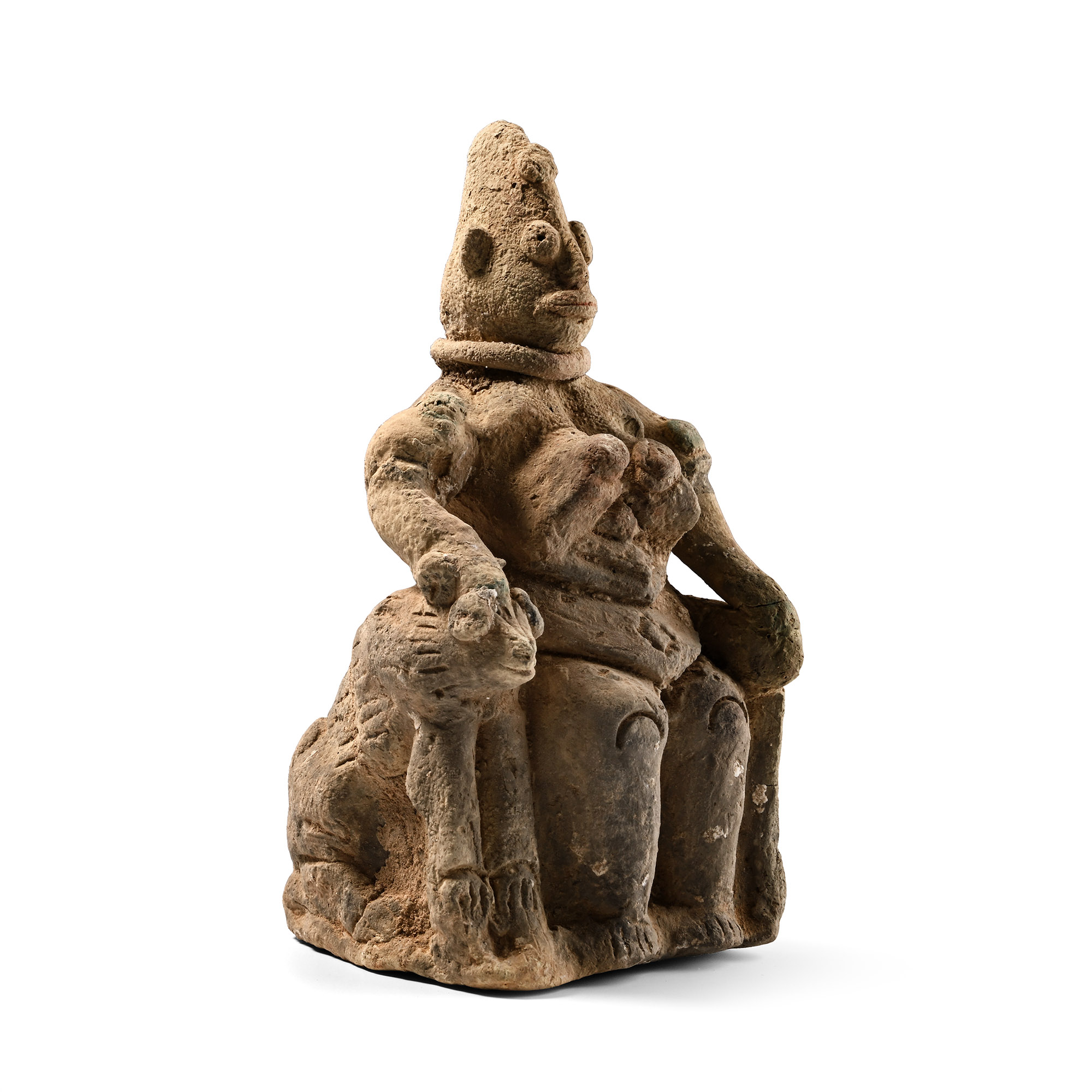 Indus Valley Terracotta Seated Female Idol