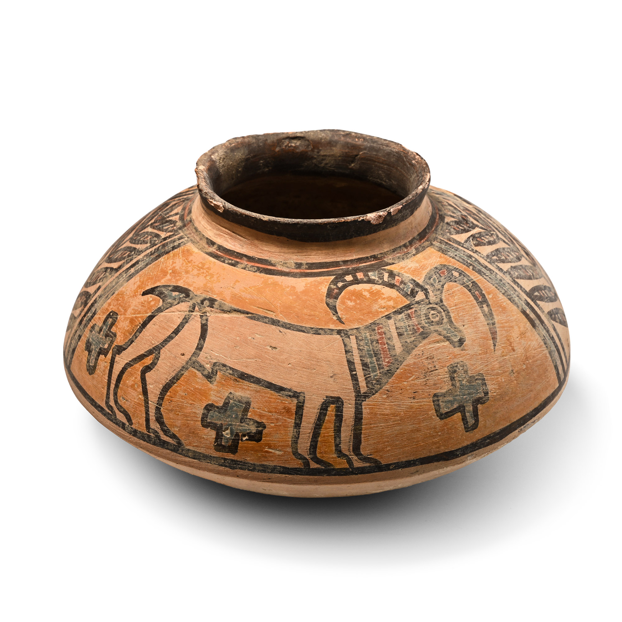 Indus Valley Mehrgarh Terracotta Vessel with Animals