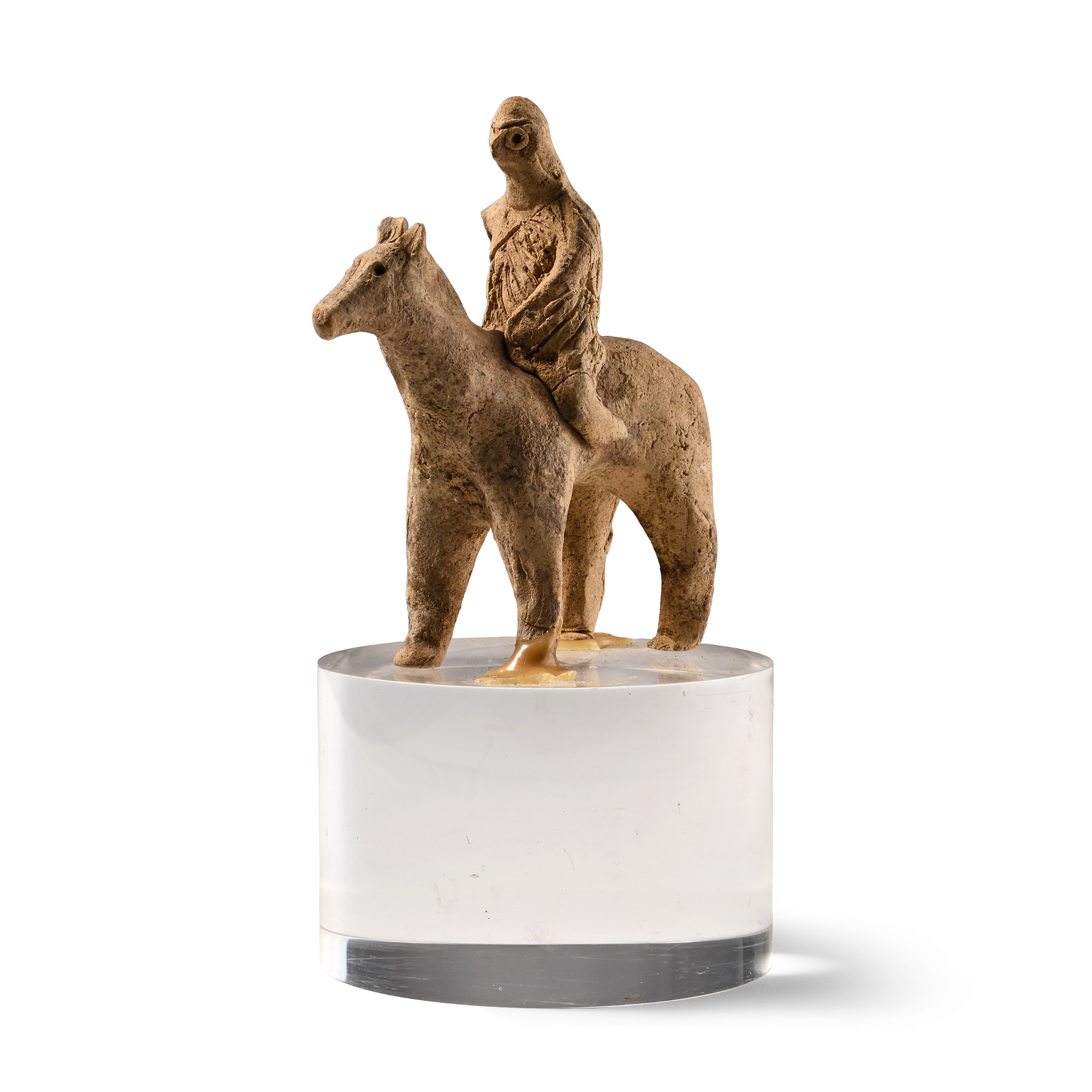 Syro-Hittite Terracotta Horse and Rider Figure