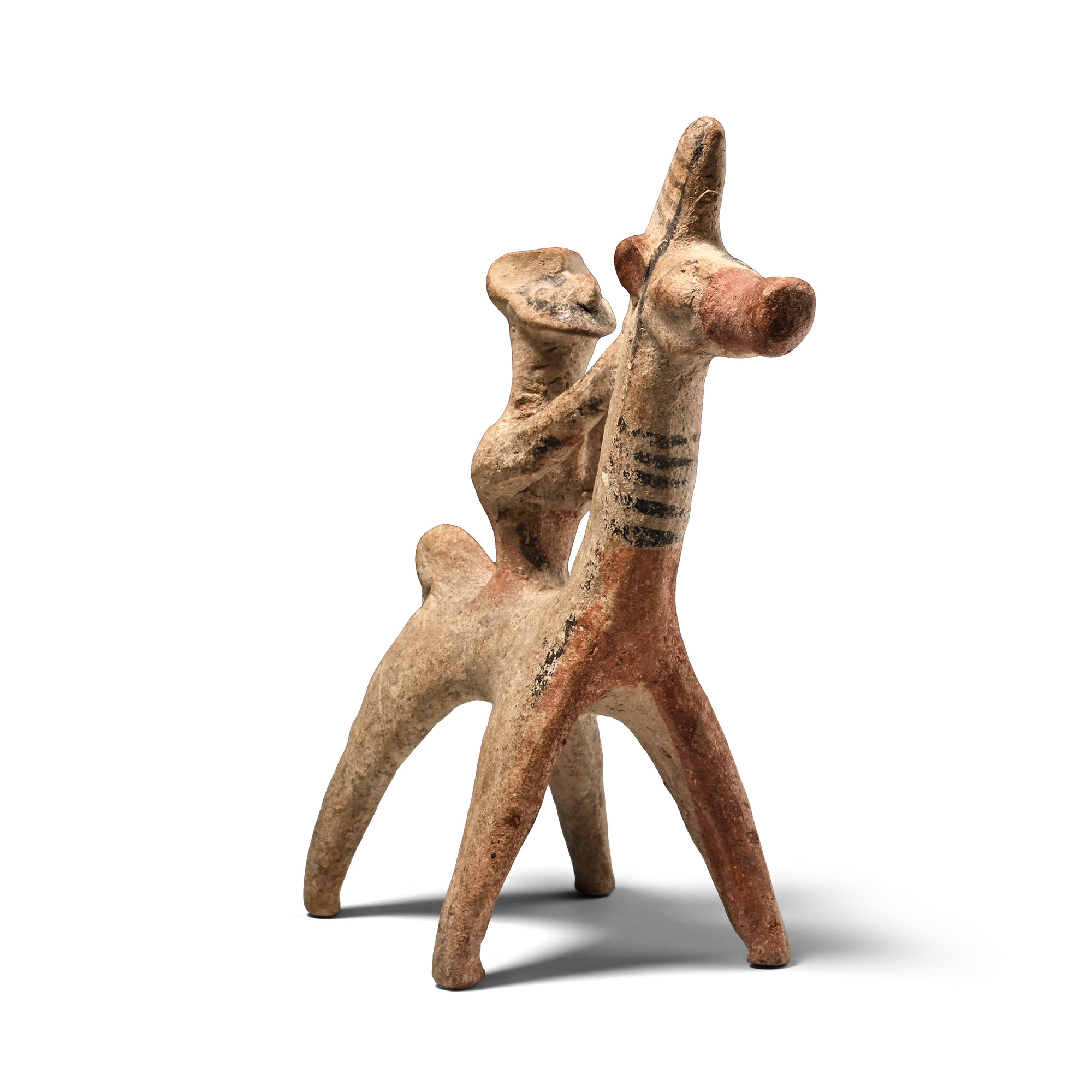 Cypriot Terracotta Horse and Rider Figure