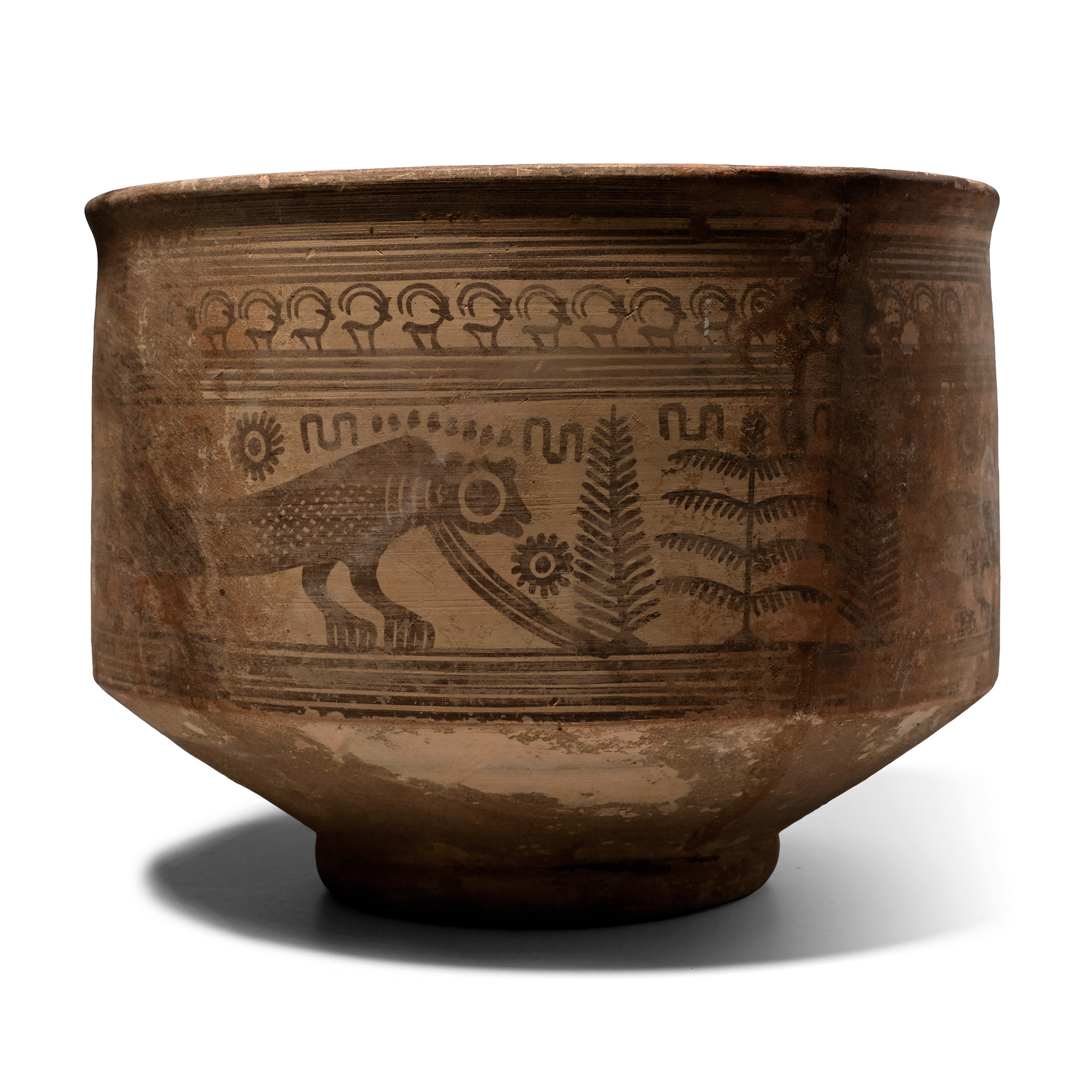 Large Indus Valley Mehrgarh Terracotta Jar with Animals