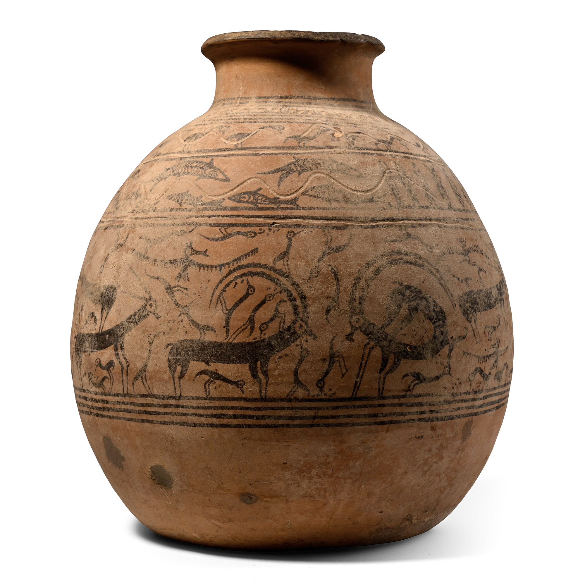 Large Indus Valley Style Terracotta Vessel