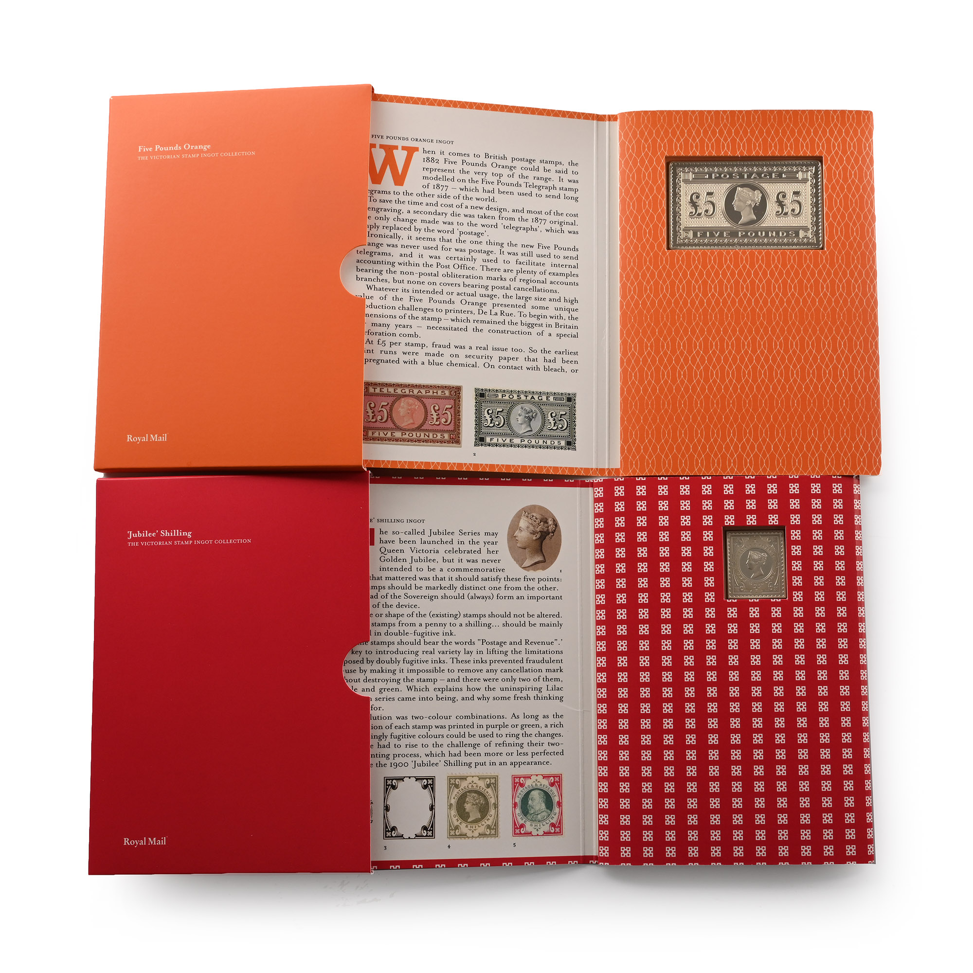 Boxed Queen Victoria AR Six [6] Proof Stamp Ingot Collection.