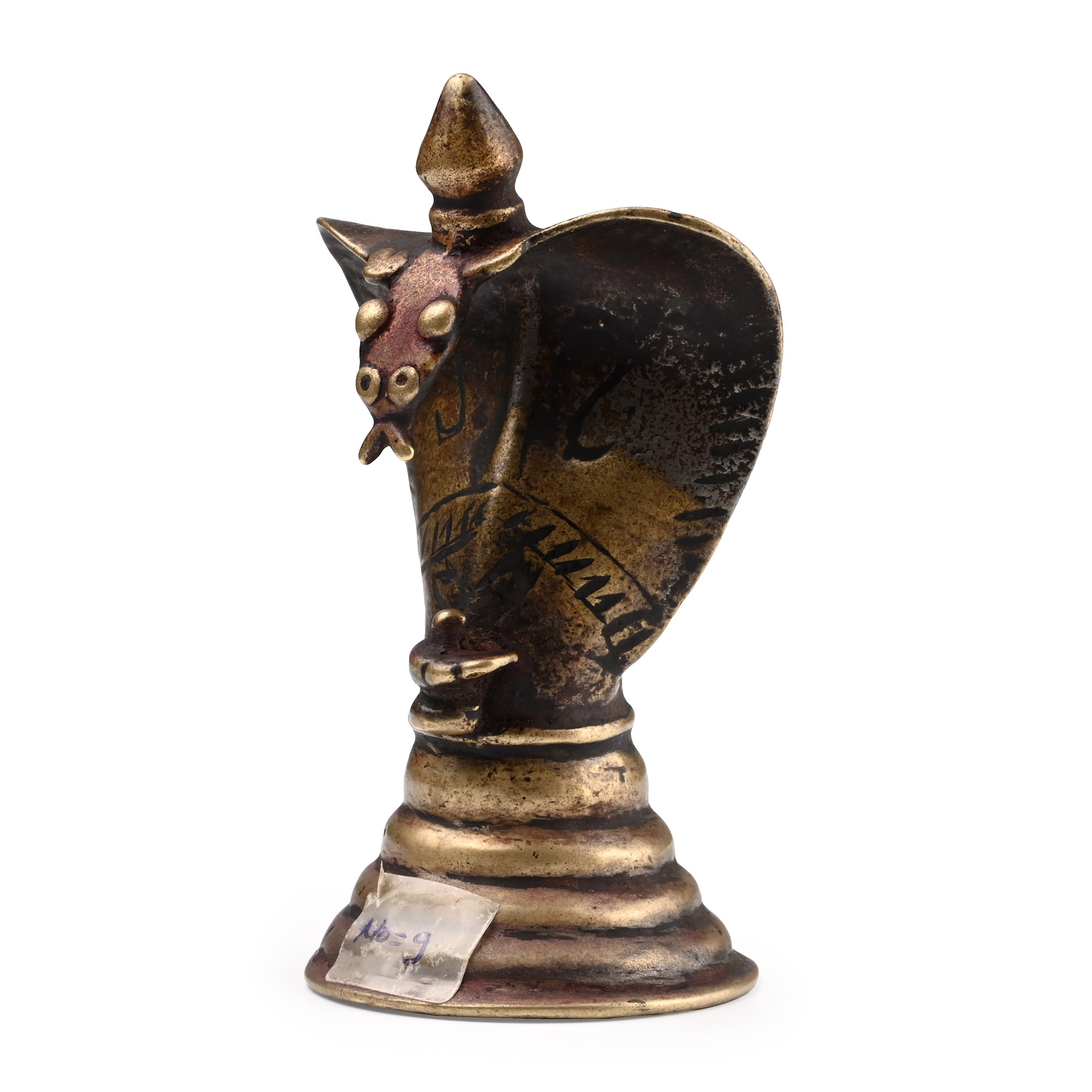 Indian Copper-Alloy Sacred Cobra Finial