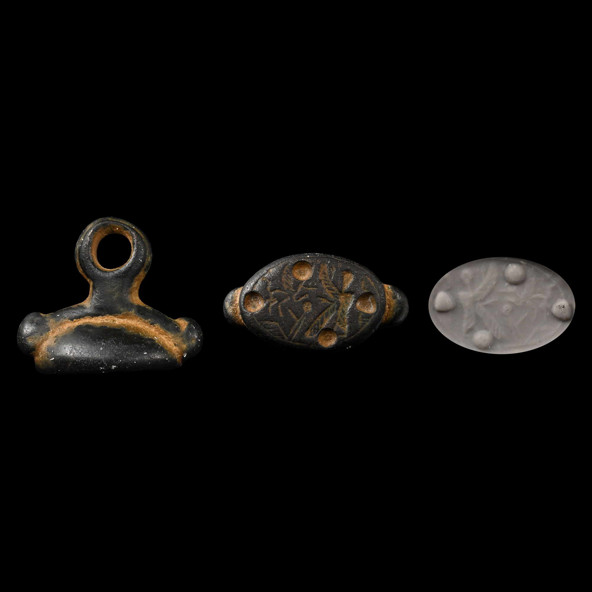 Phoenician Bronze Scarab Pendant