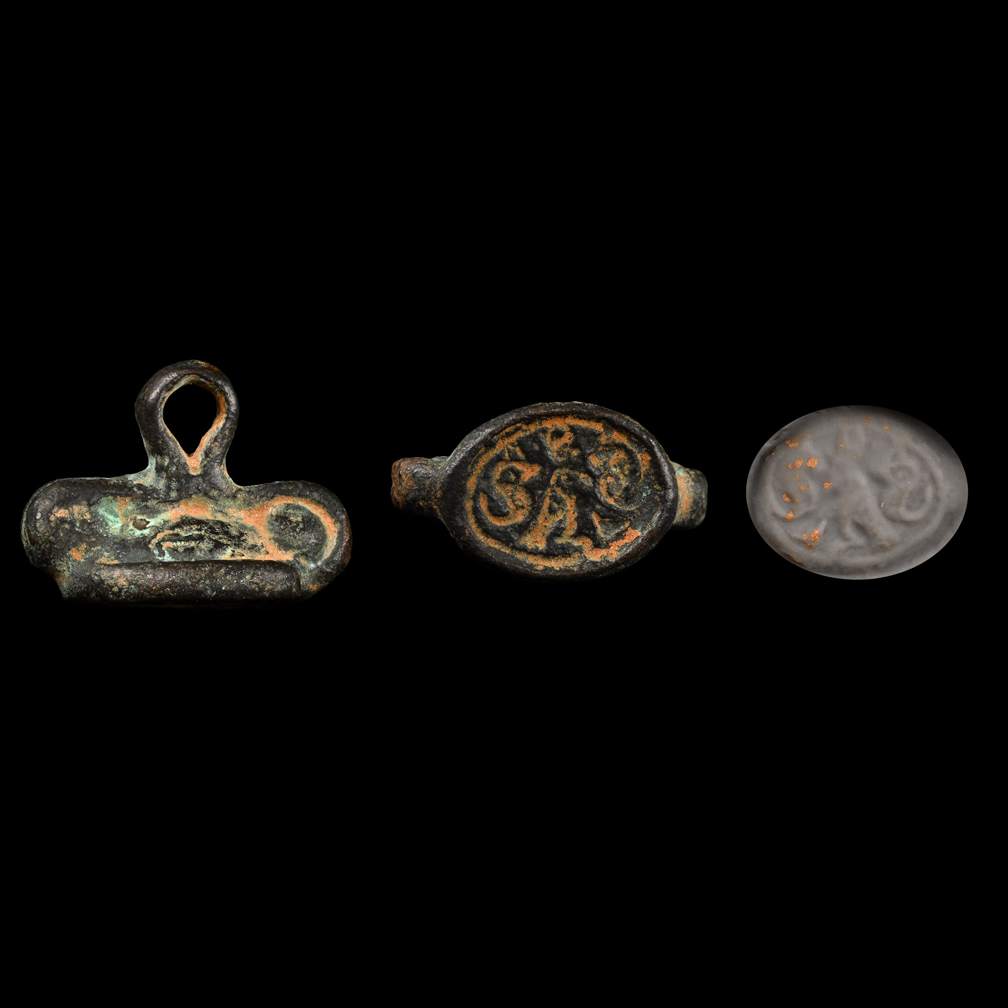 Phoenician Scarab in Bronze Pendant