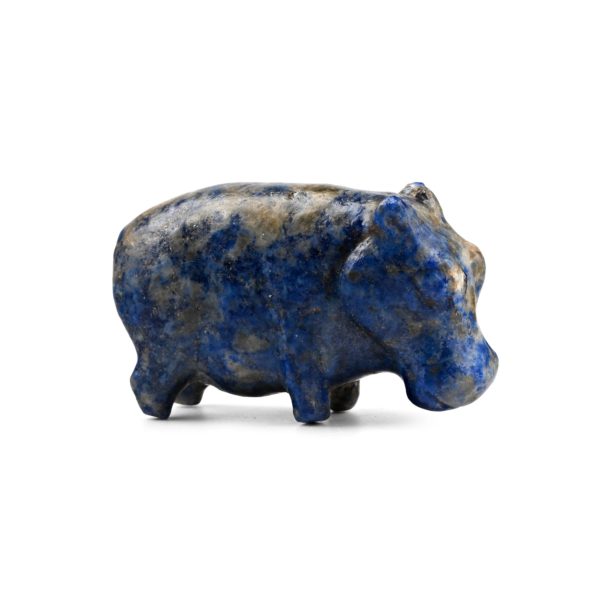 Grand Tour Egyptian Lapis Lazuli Hippopotamus