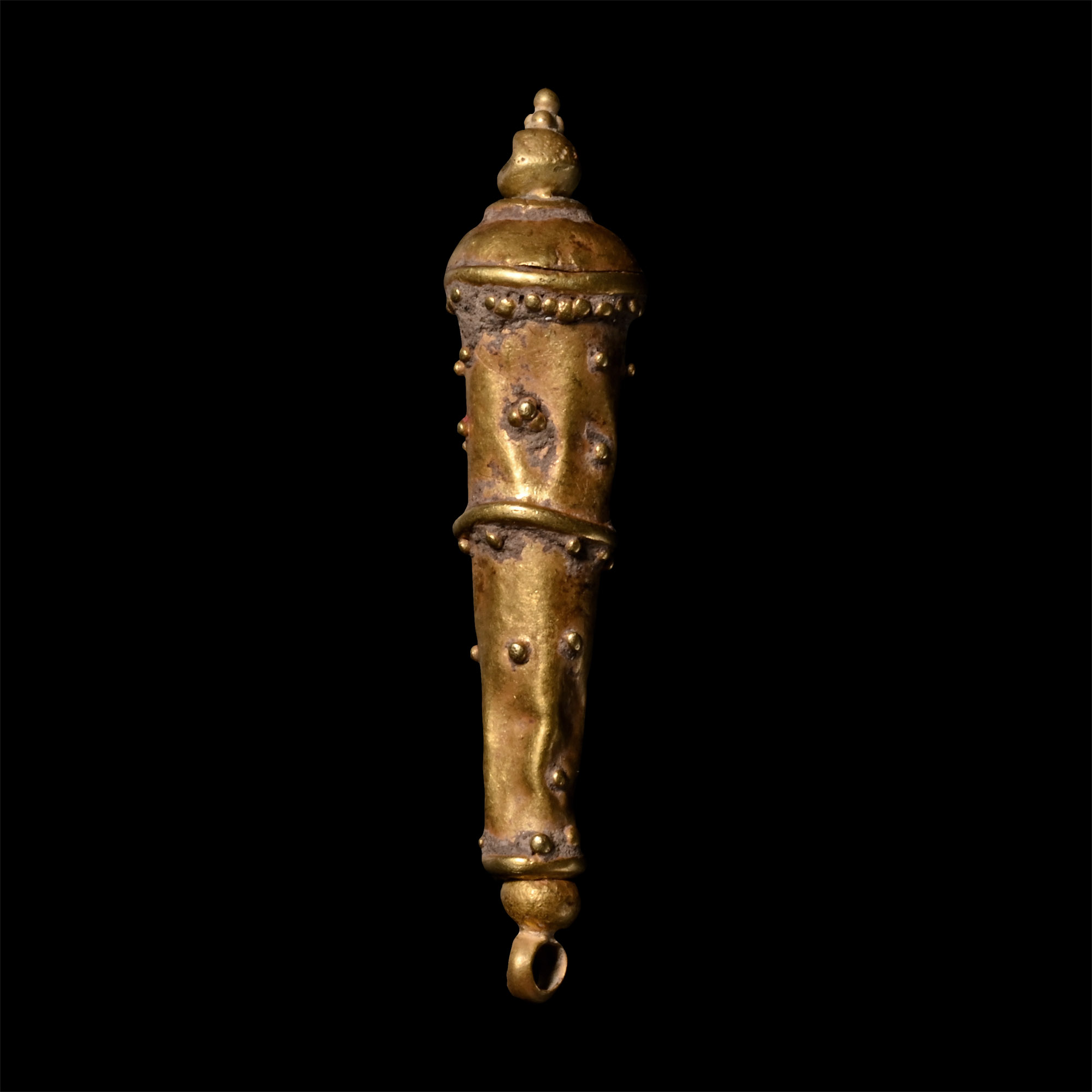 Hellenistic Gold Herakles Club Pendant