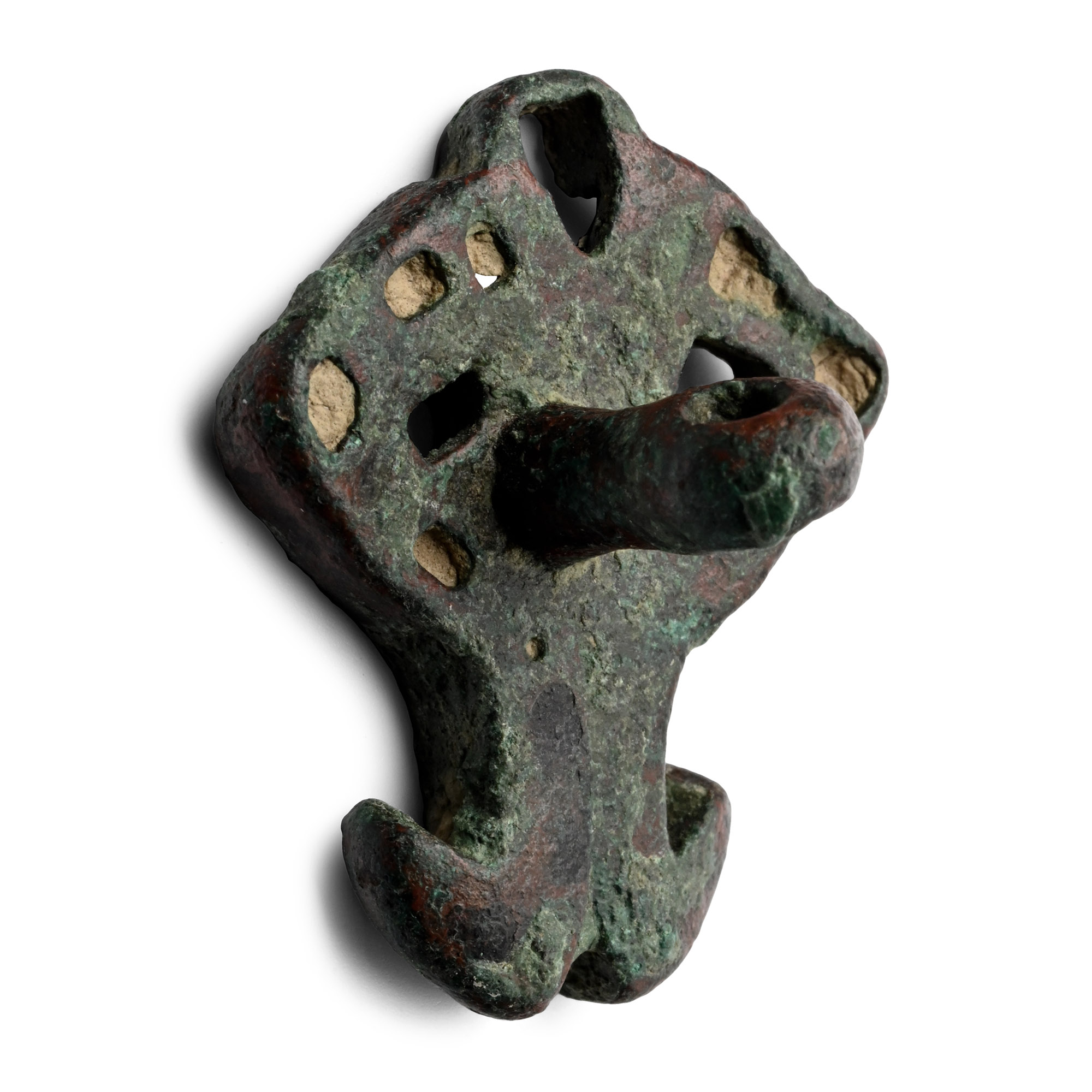 West Central Asian Bronze Human Figural Stamp Seal