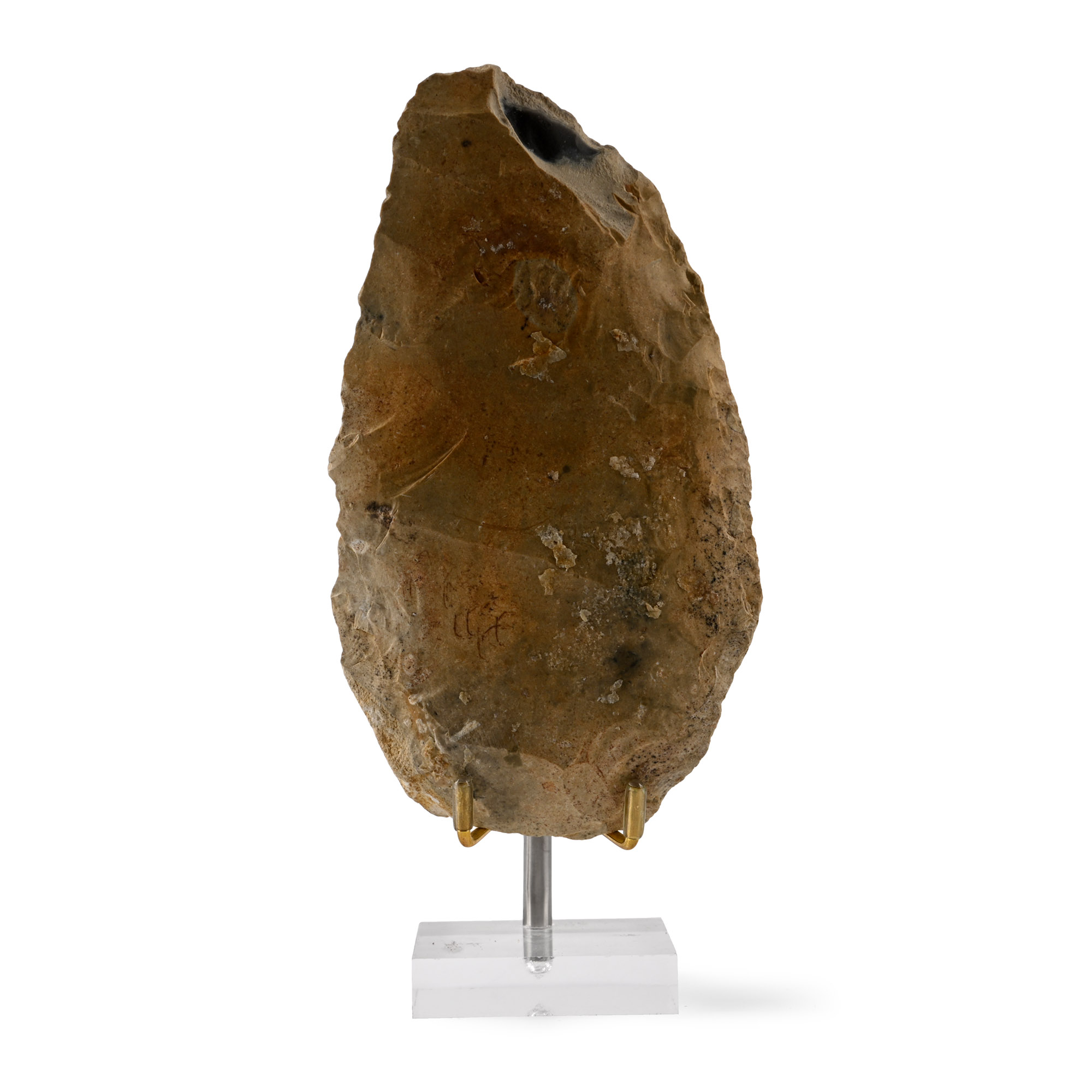 Large Stone Age Acheulean Flint Handaxe
