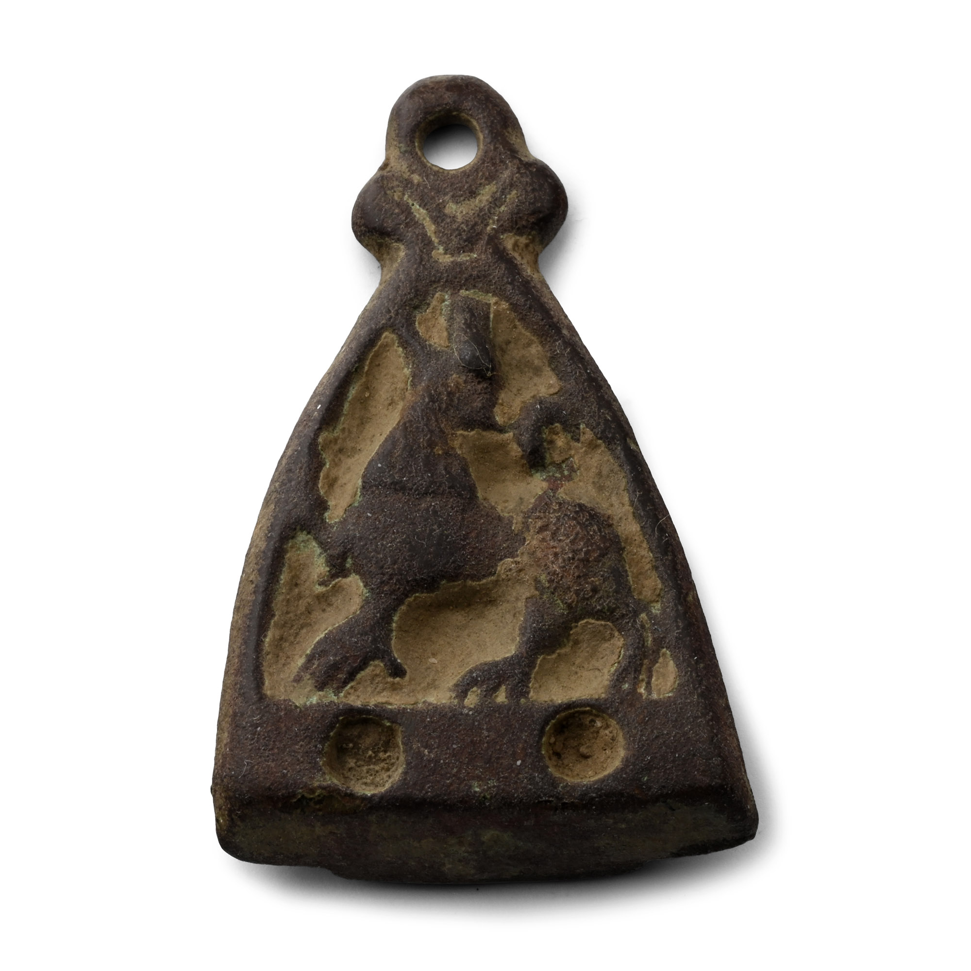 Anglo-Scandinavian Viking Bronze Stirrup Apex Mount
