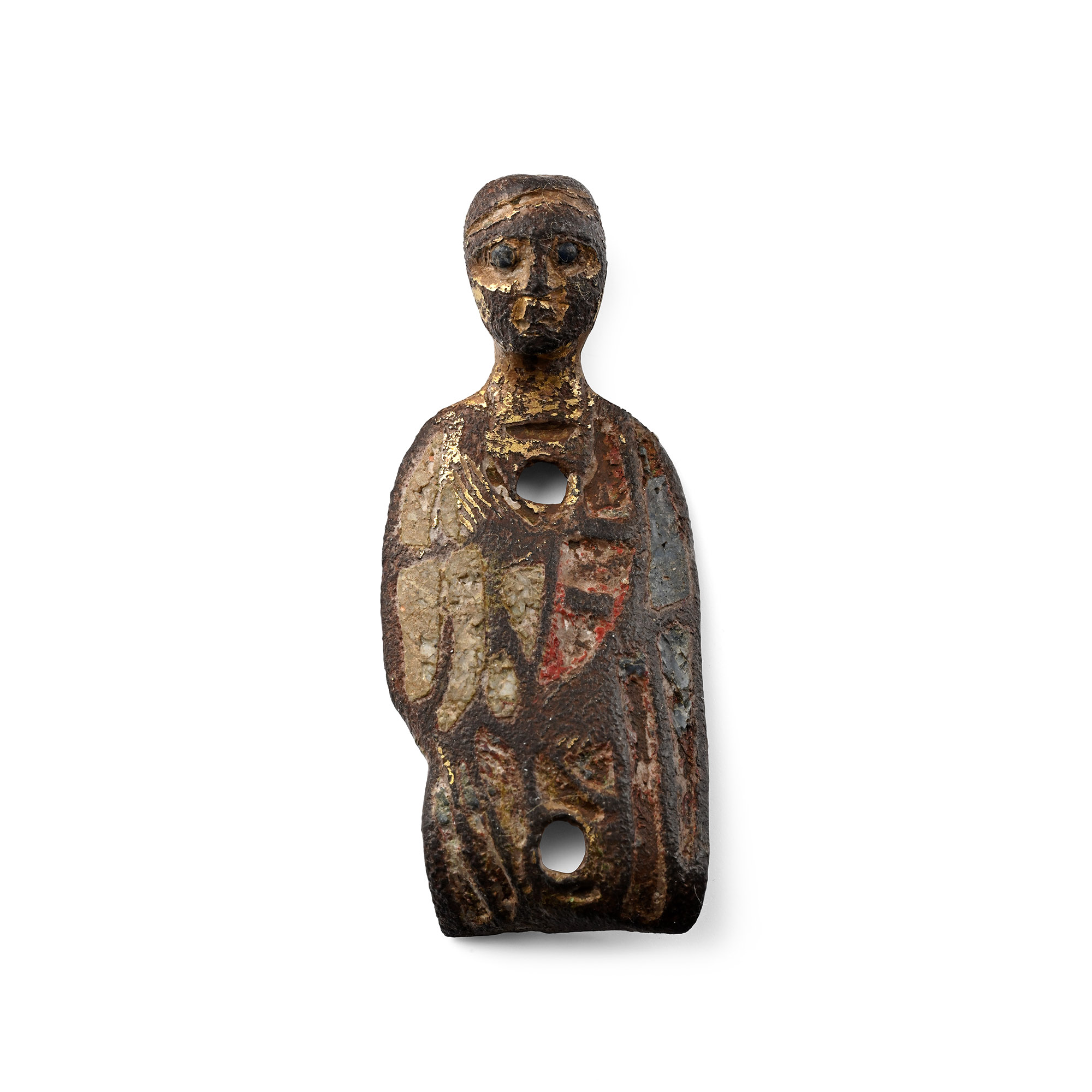 Medieval Gilt Bronze Limoges Saint Mount