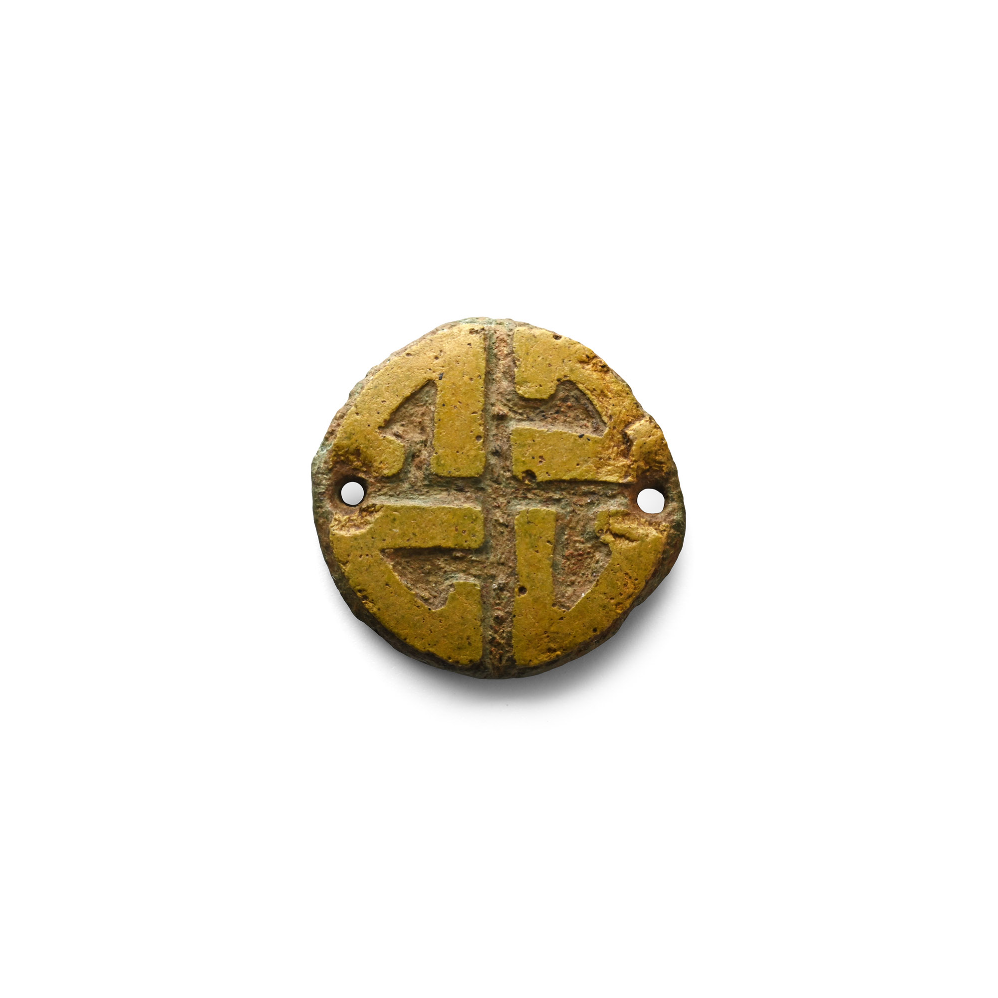 Anglo-Saxon Enamelled Bronze Bowl Mount