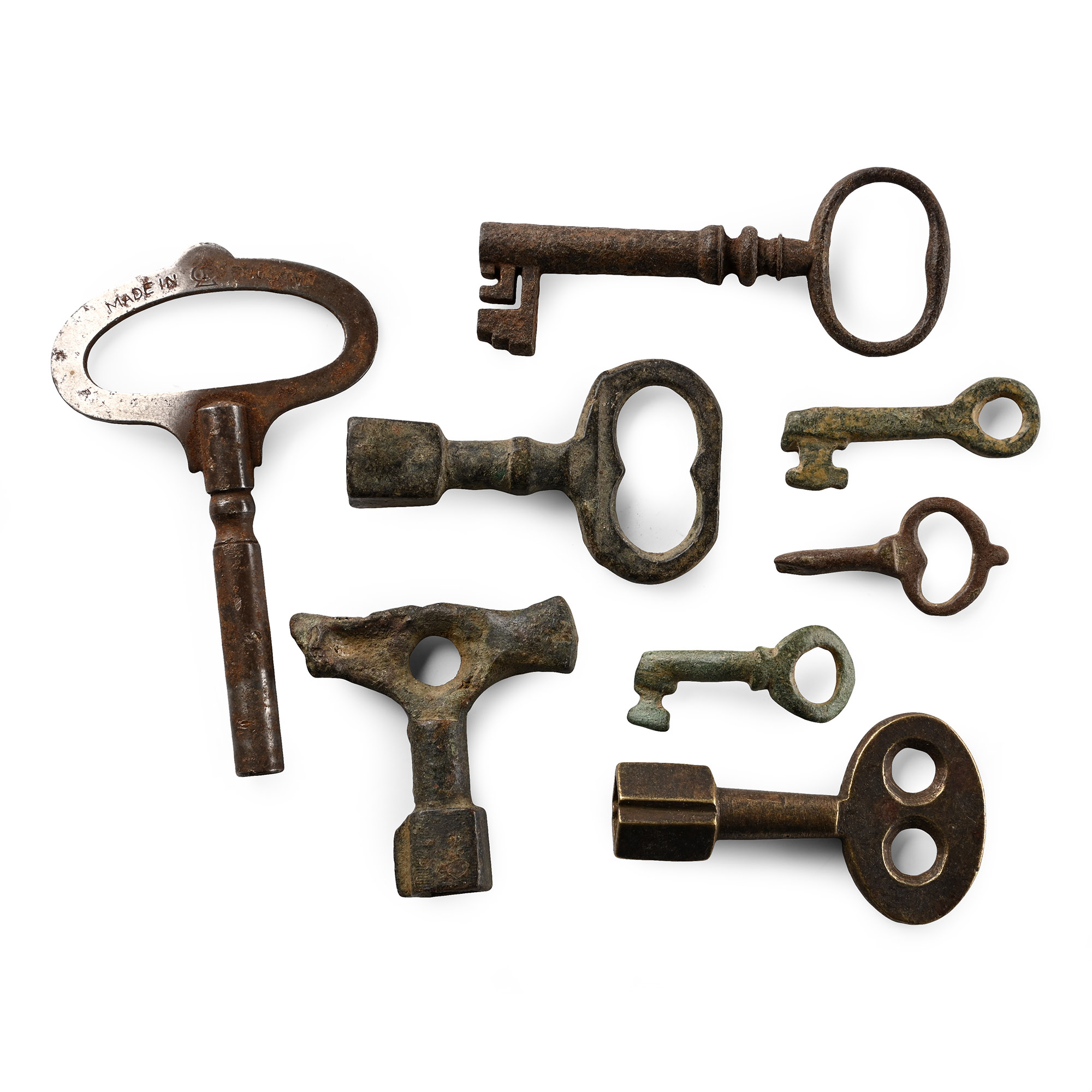 Post Medieval Bronze and Iron Key Collection