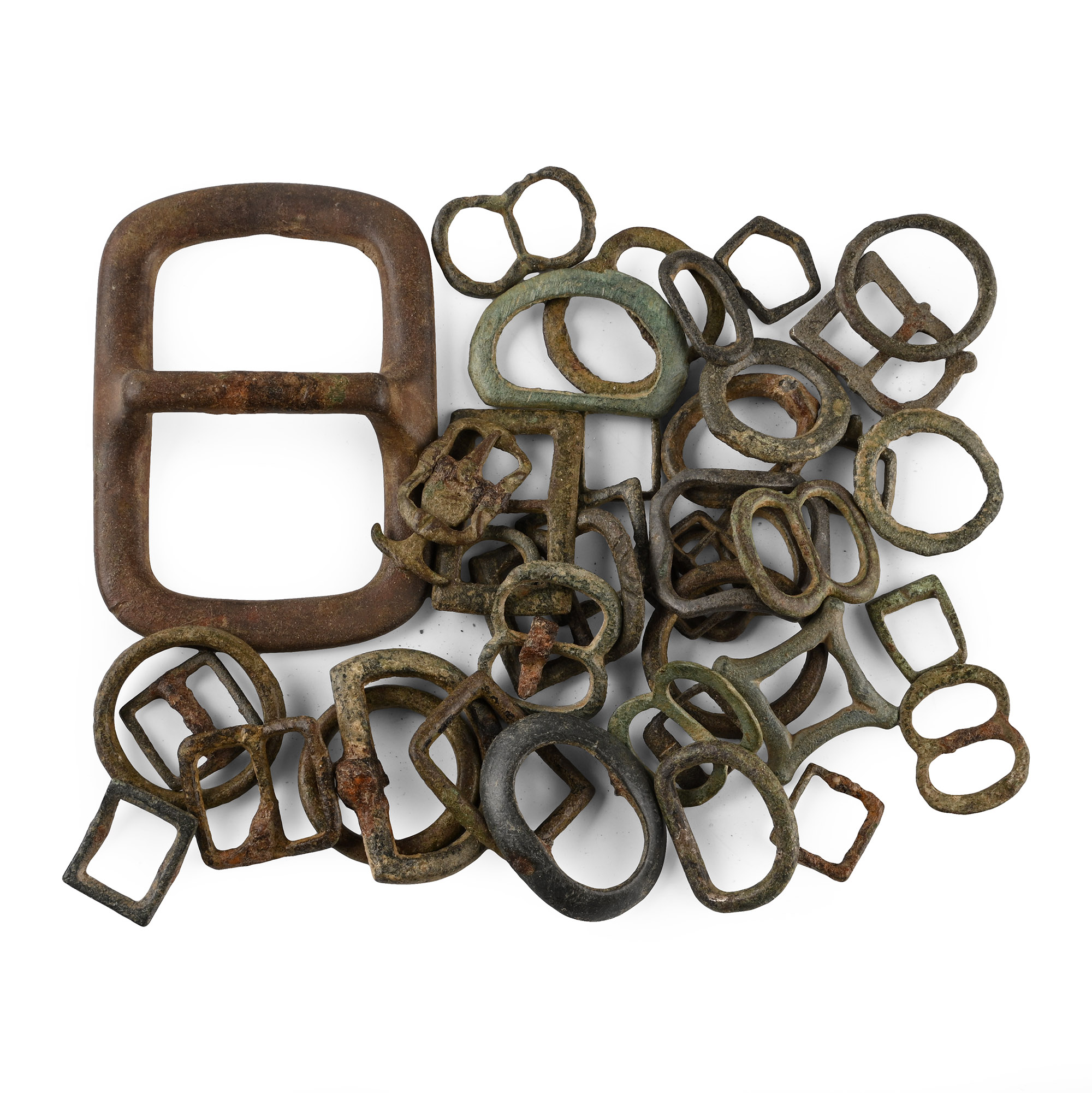 Medieval and Later Bronze Buckle and Harness Ring Collection