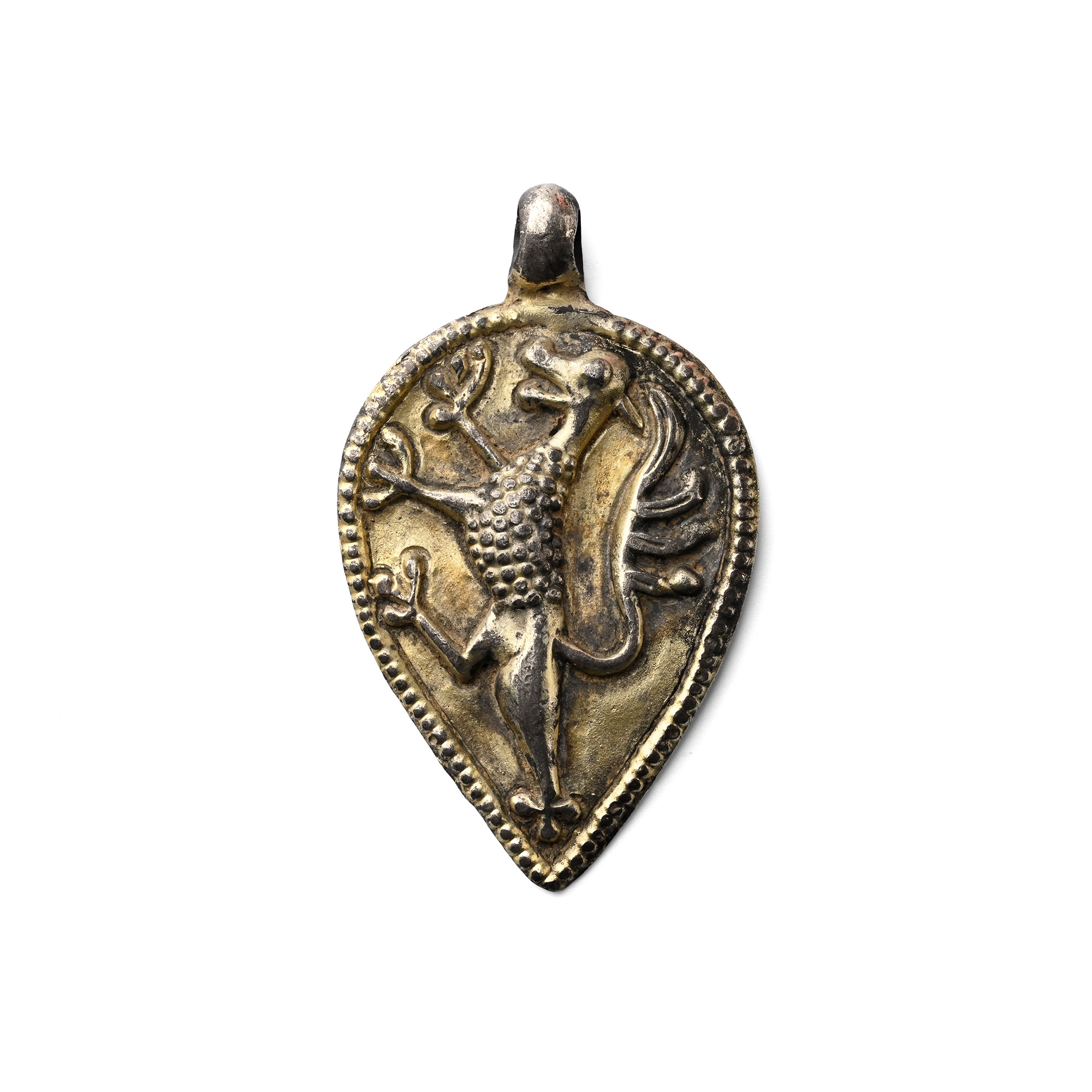 Stuart Period Silver-Gilt Heraldic Horse Harness Pendant