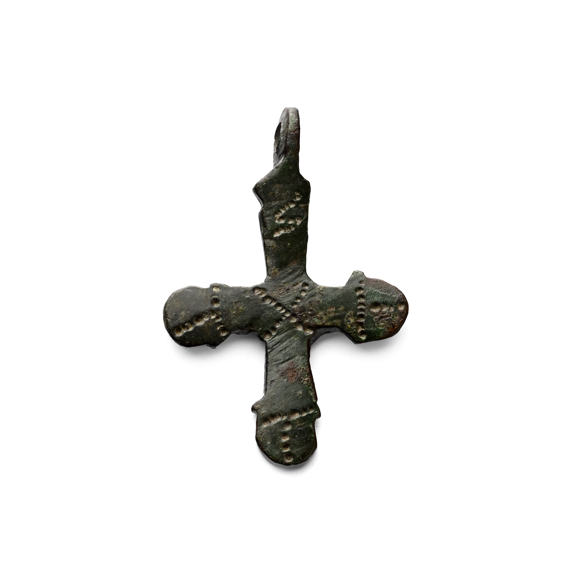 Byzantine Bronze Cross Pendant