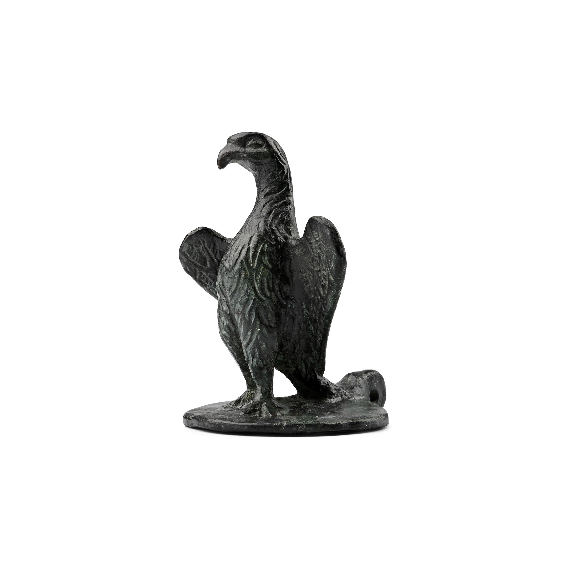Roman Bronze Vessel Lid with Eagle
