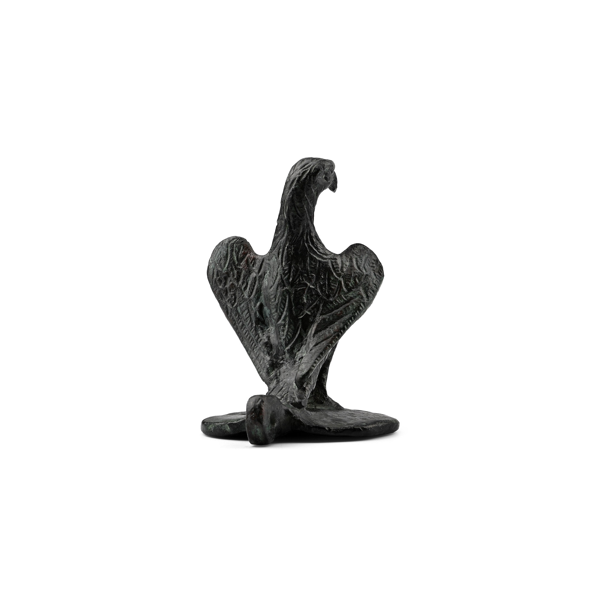 Roman Bronze Vessel Lid with Eagle