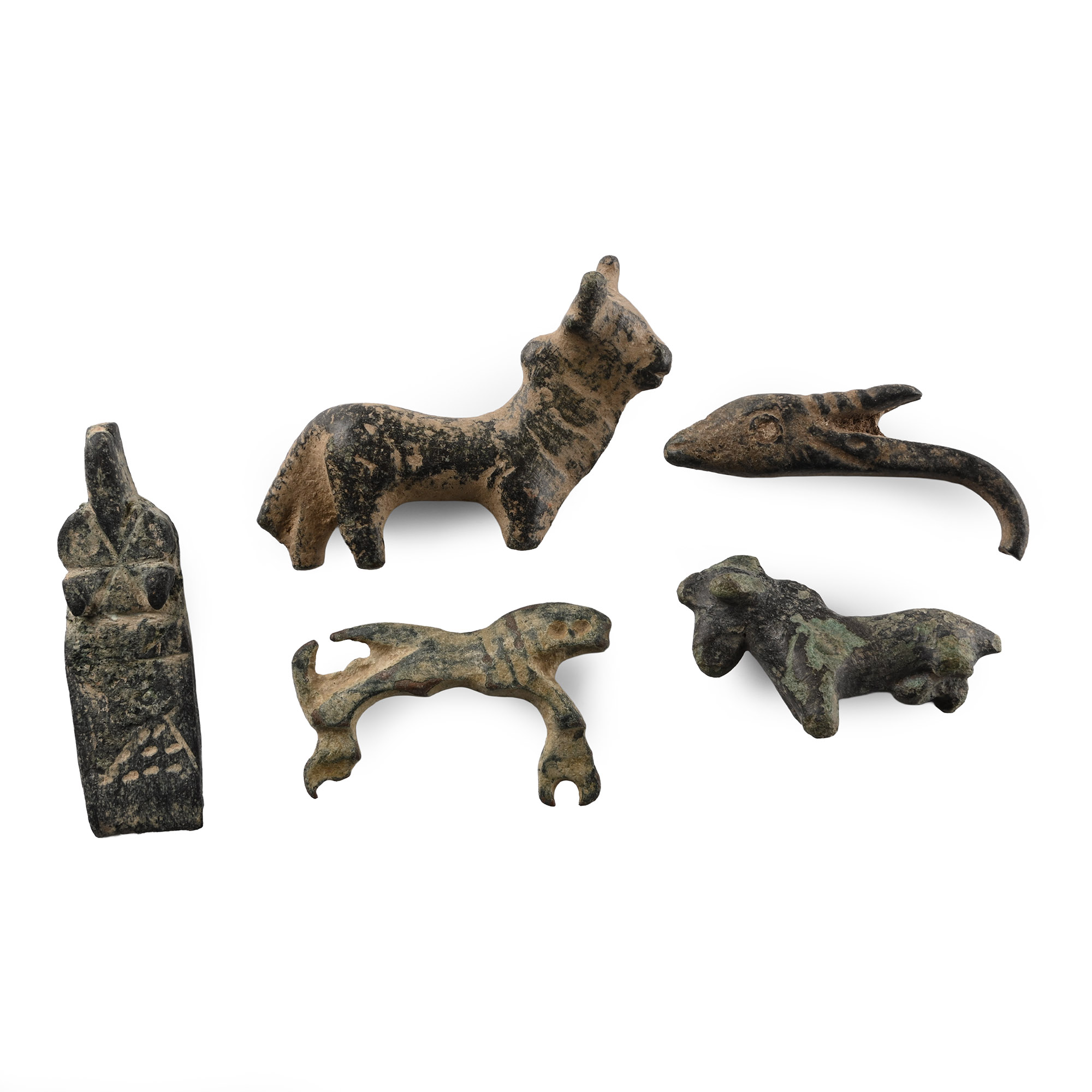 Roman Bronze Animal Artefact Group