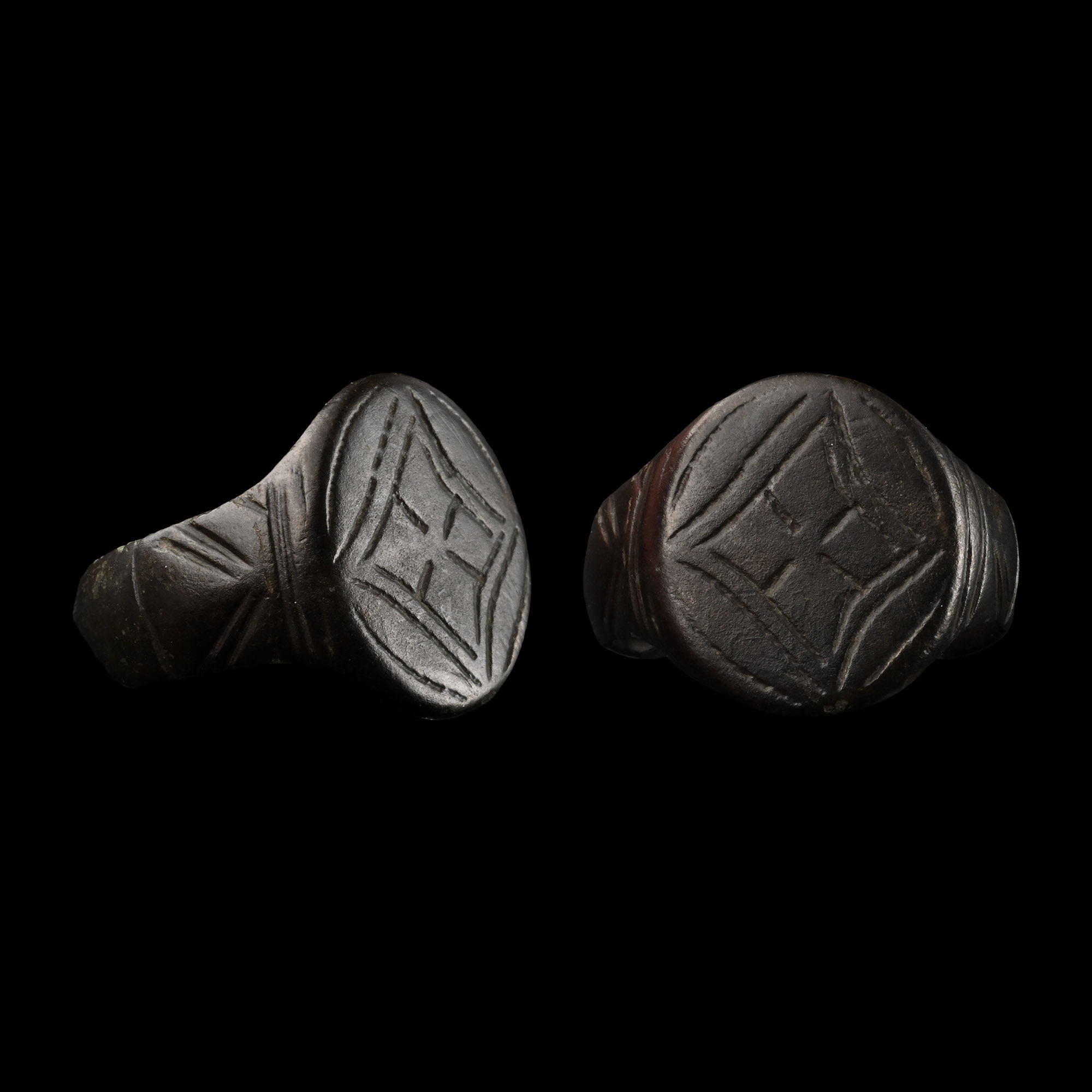 Medieval Bronze Ring with Quatrafoil