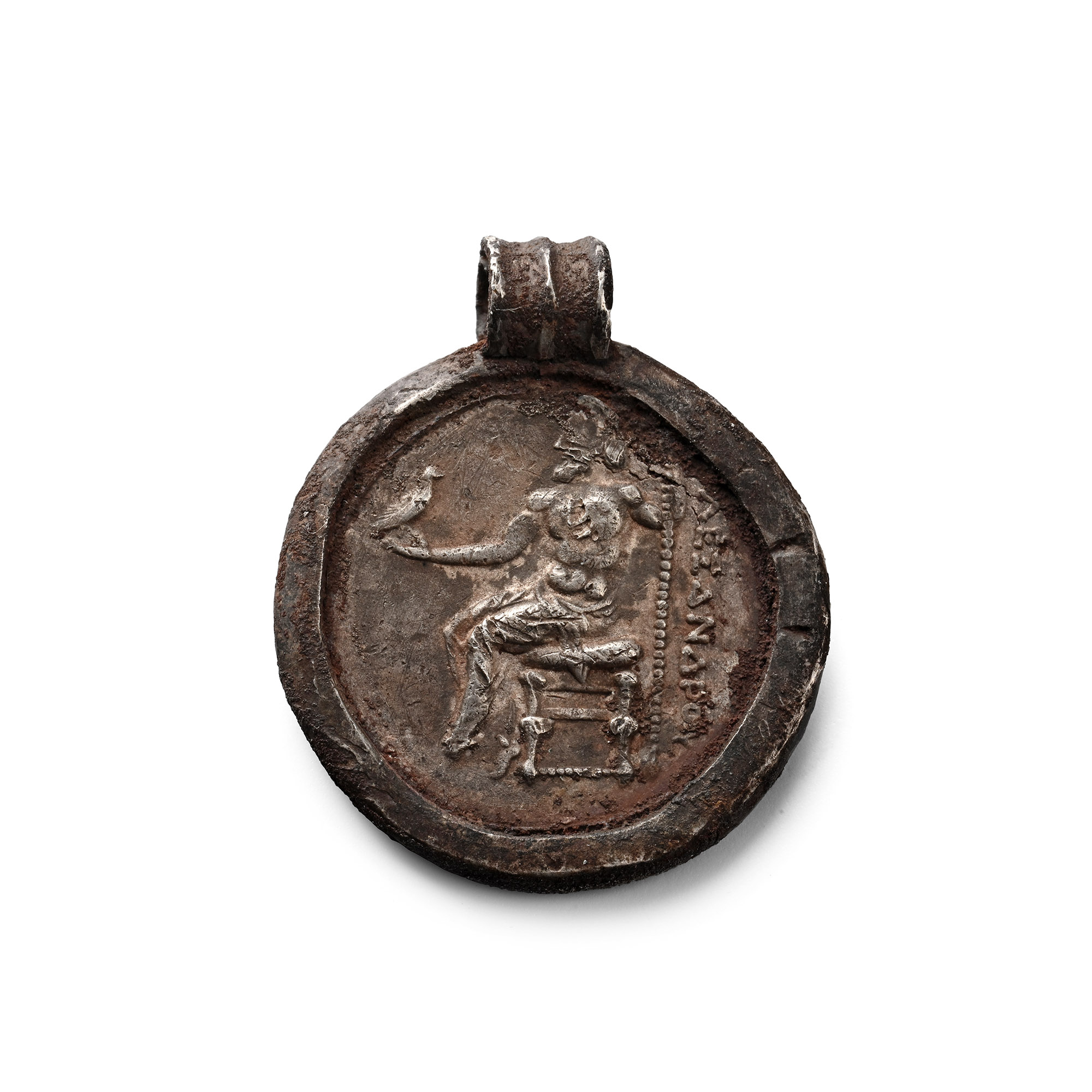 Greek Alexander the Great Tetradrachm in Silver Pendant