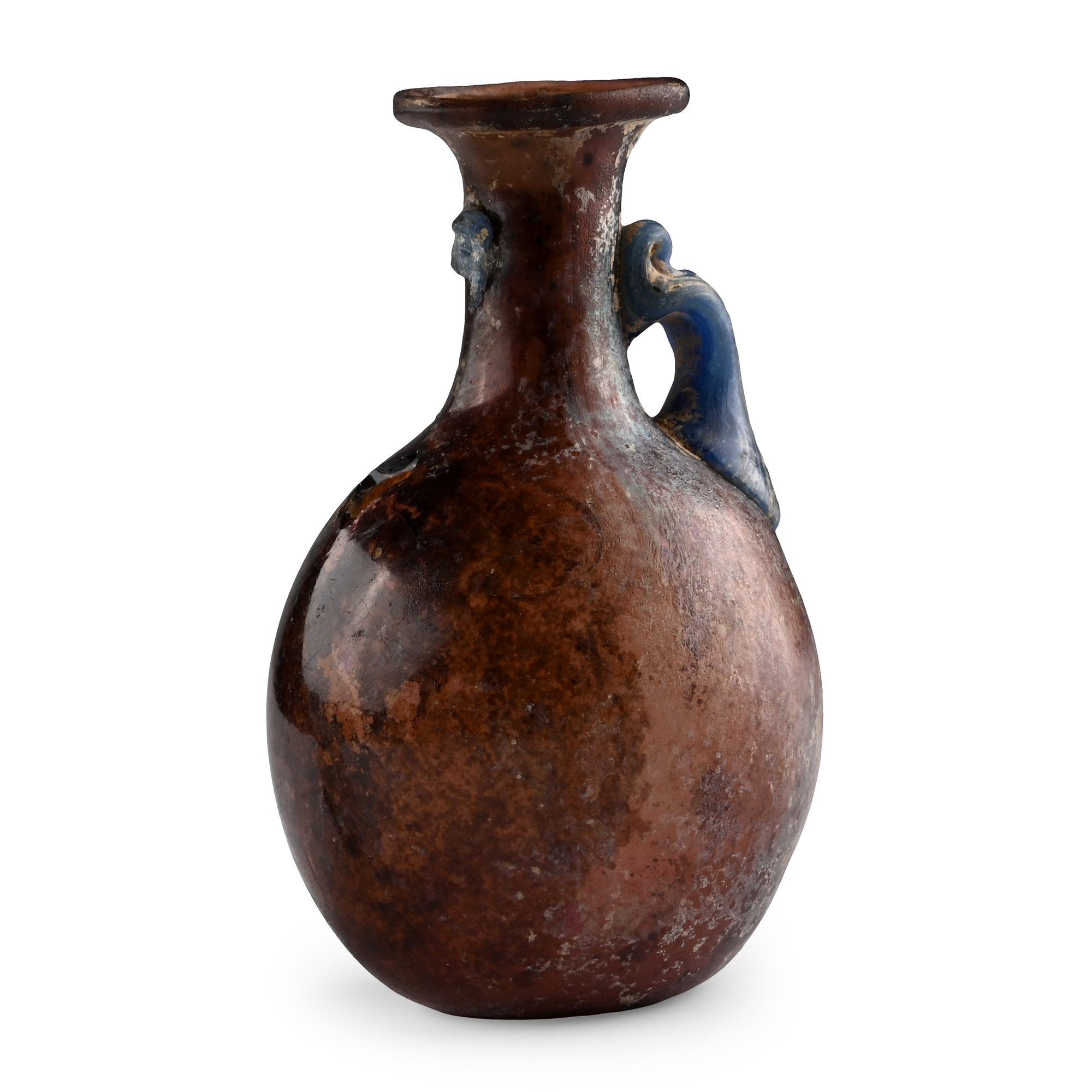 Roman Aubergine Glass Bottle