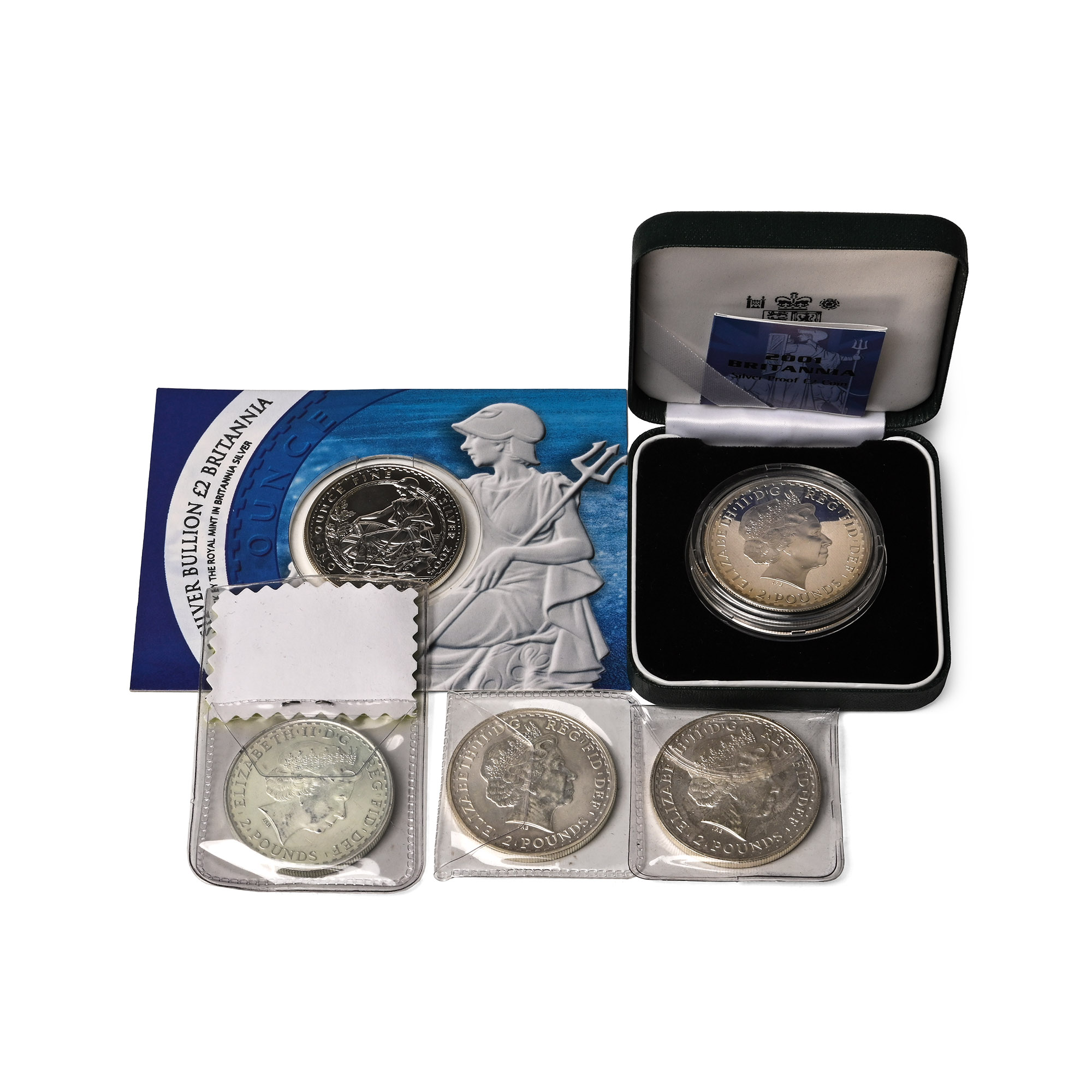 Great Britain. Windsor, Elizabeth II Silver Britannia Coin Group.